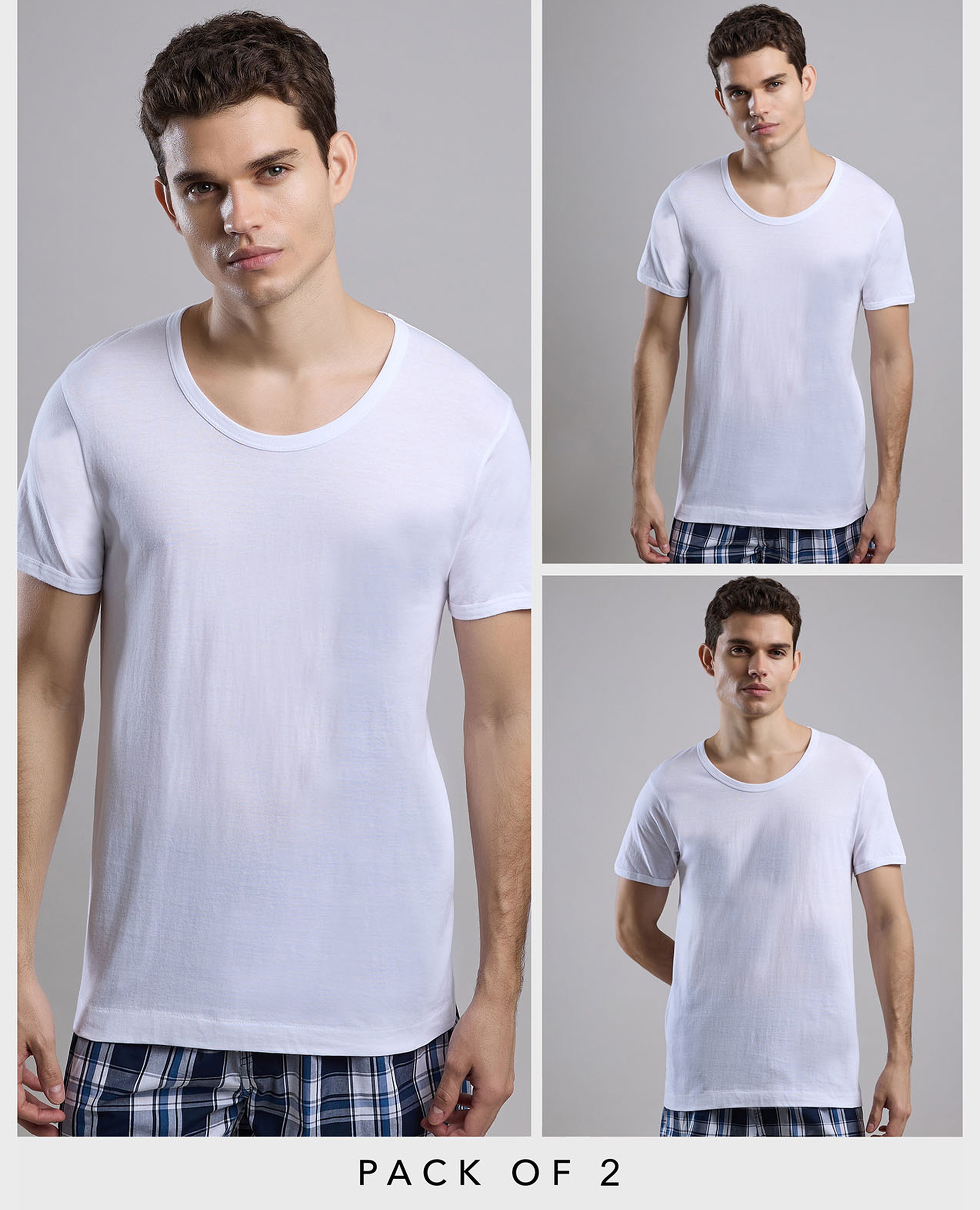 2 Pack Solid Short Sleeves Vests