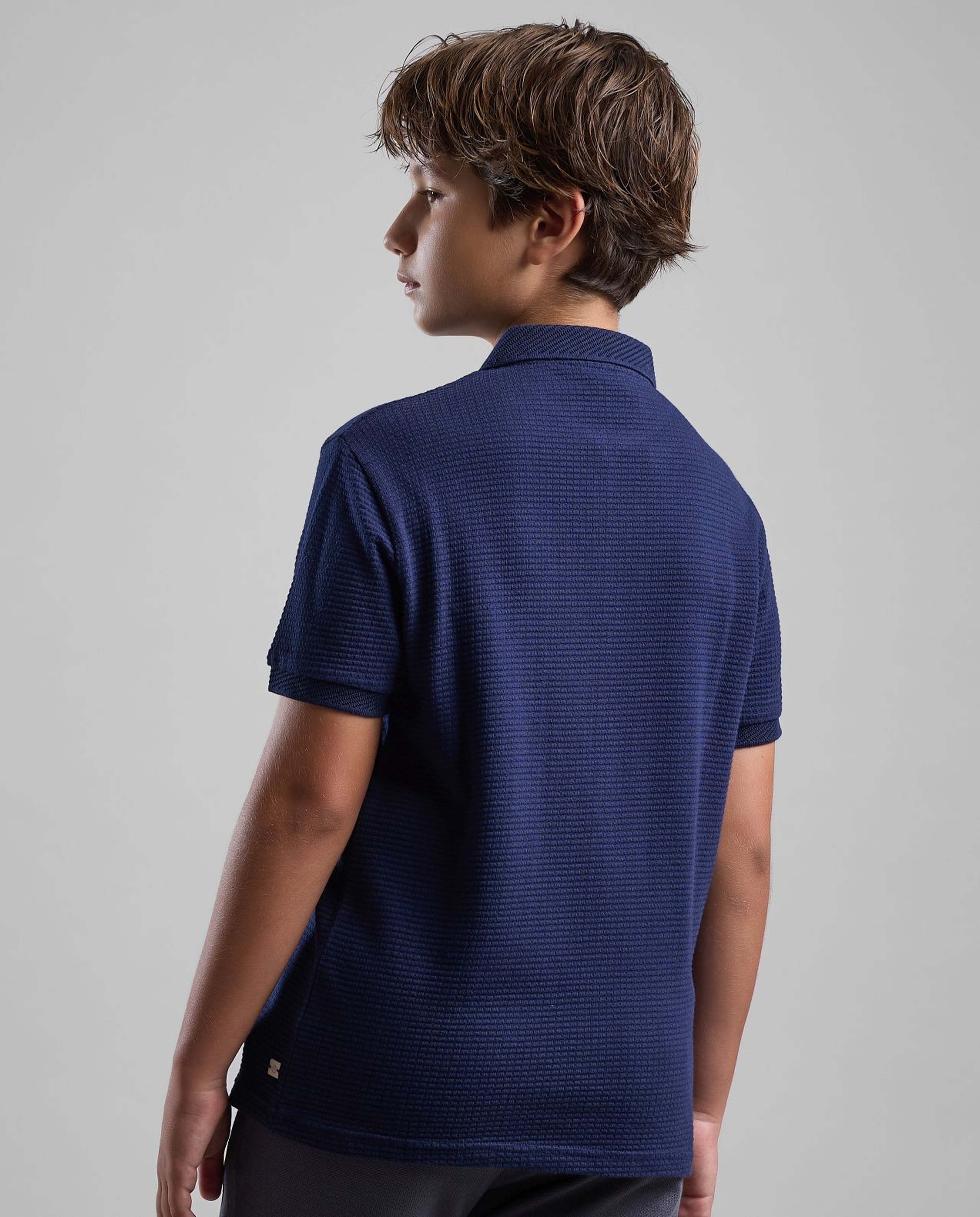 Solid Polo T-Shirt with Short Sleeves