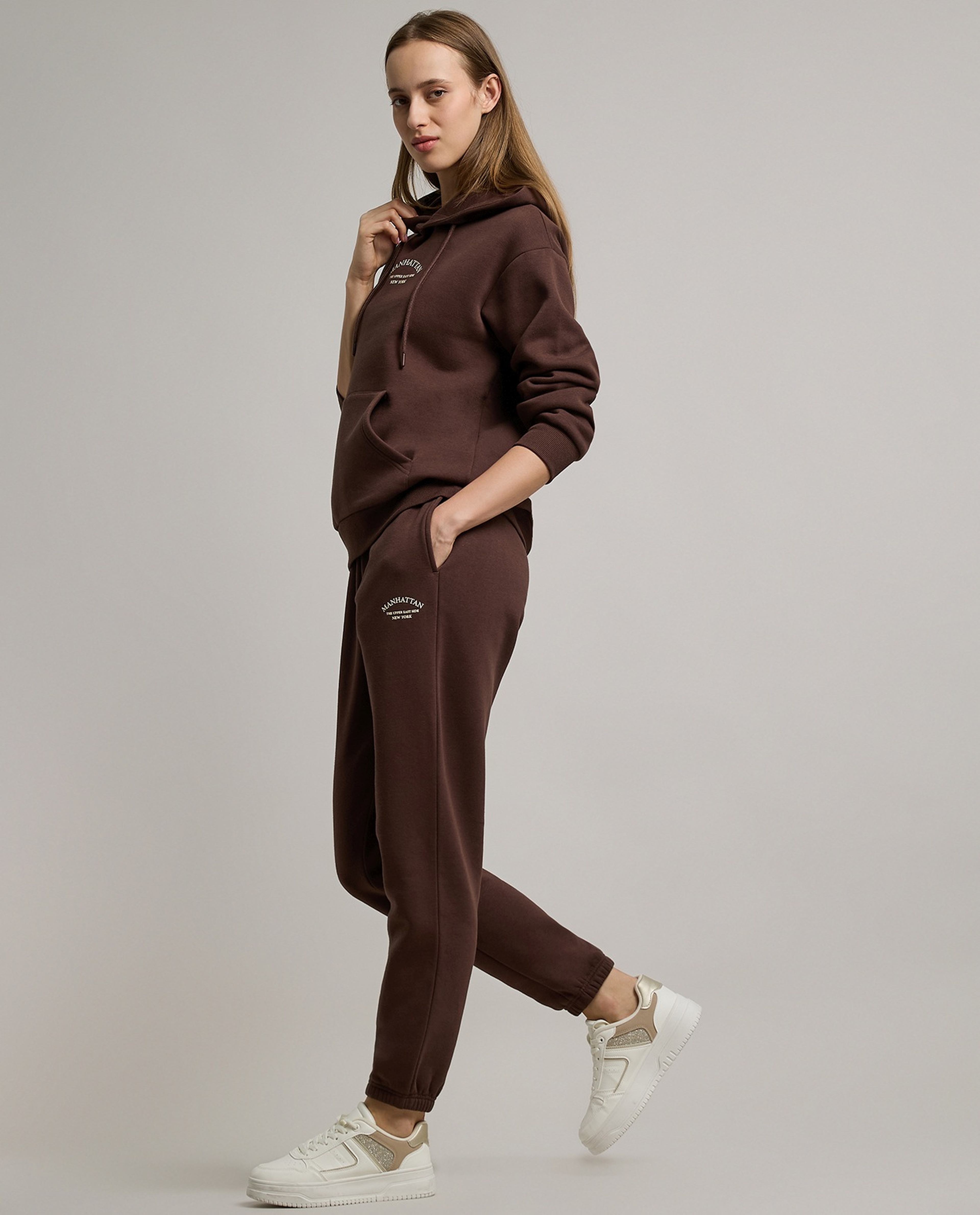 Print Detail Joggers with Drawstring Waist