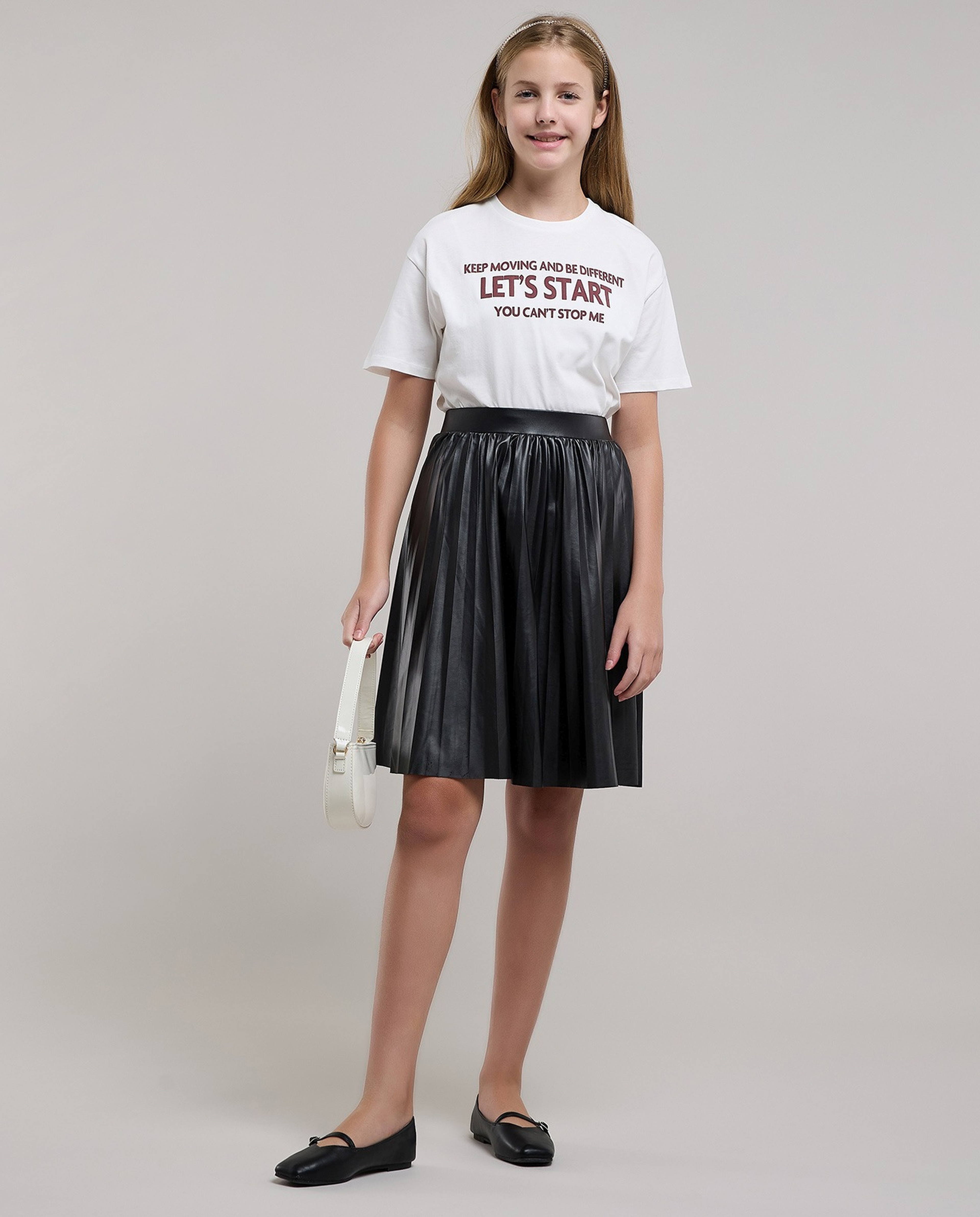 Typograpghy Print T-Shirt with Crew Neck and Short Sleeves