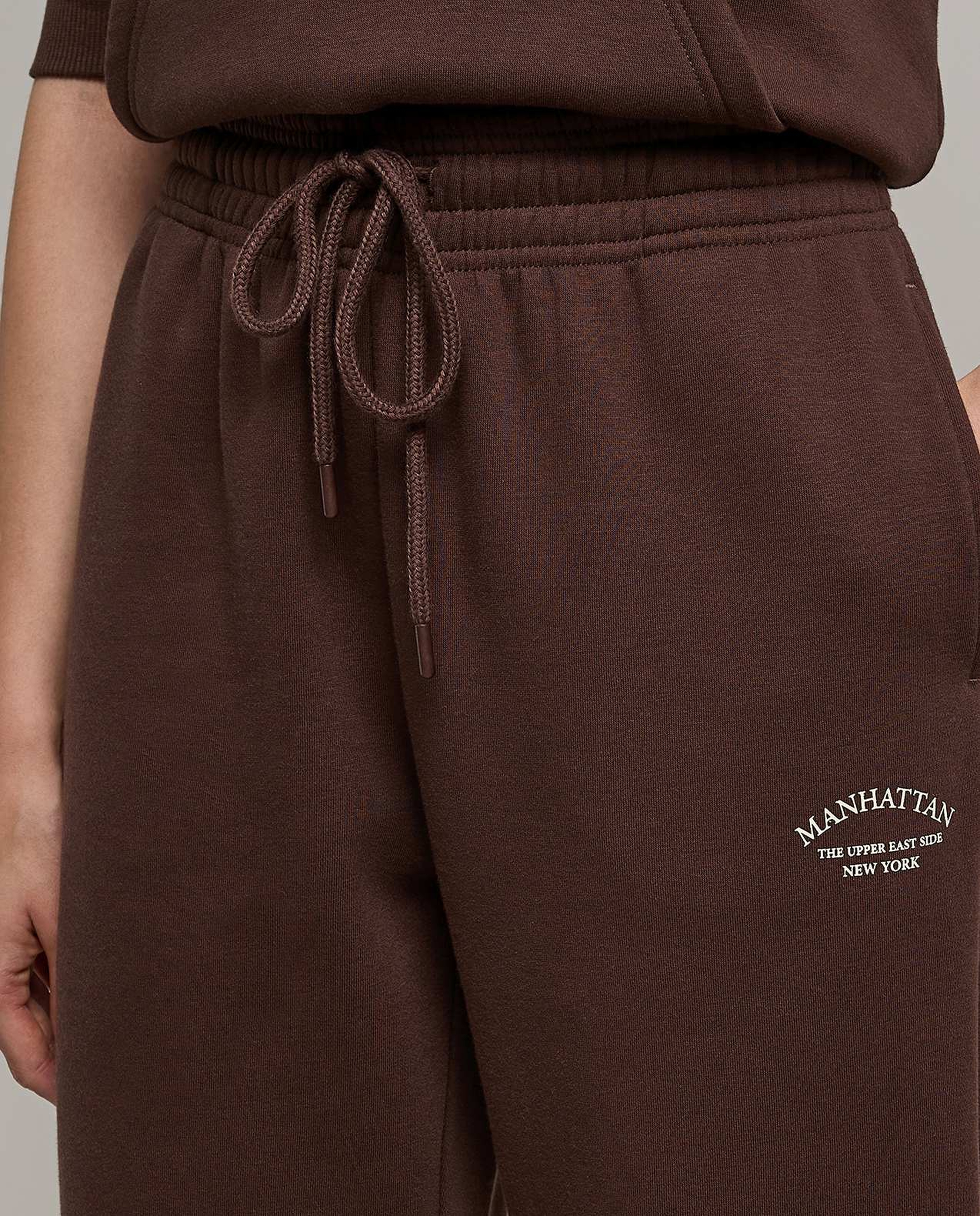 Print Detail Joggers with Drawstring Waist