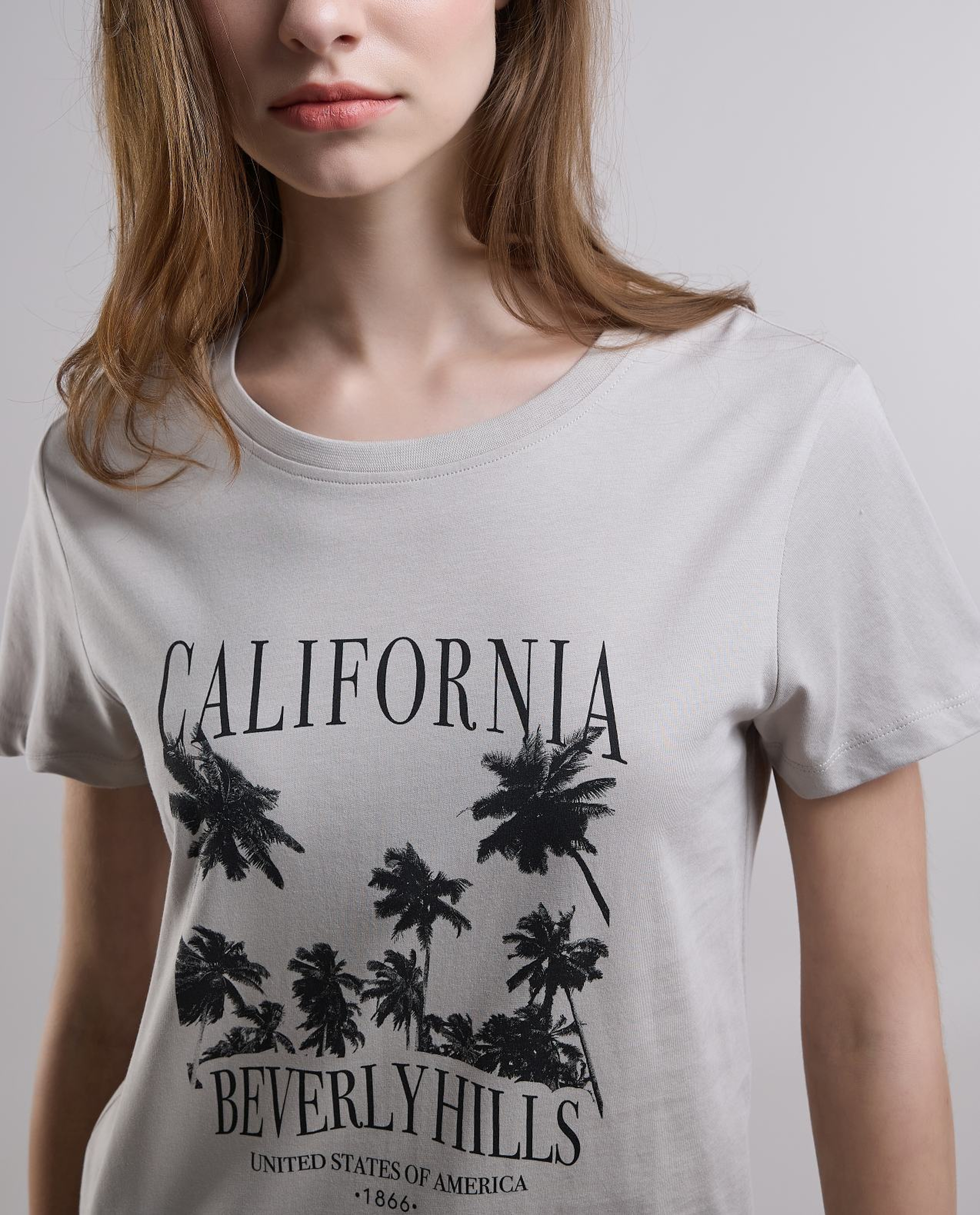 Printed T-Shirt with Crew Neck and Long Sleeves