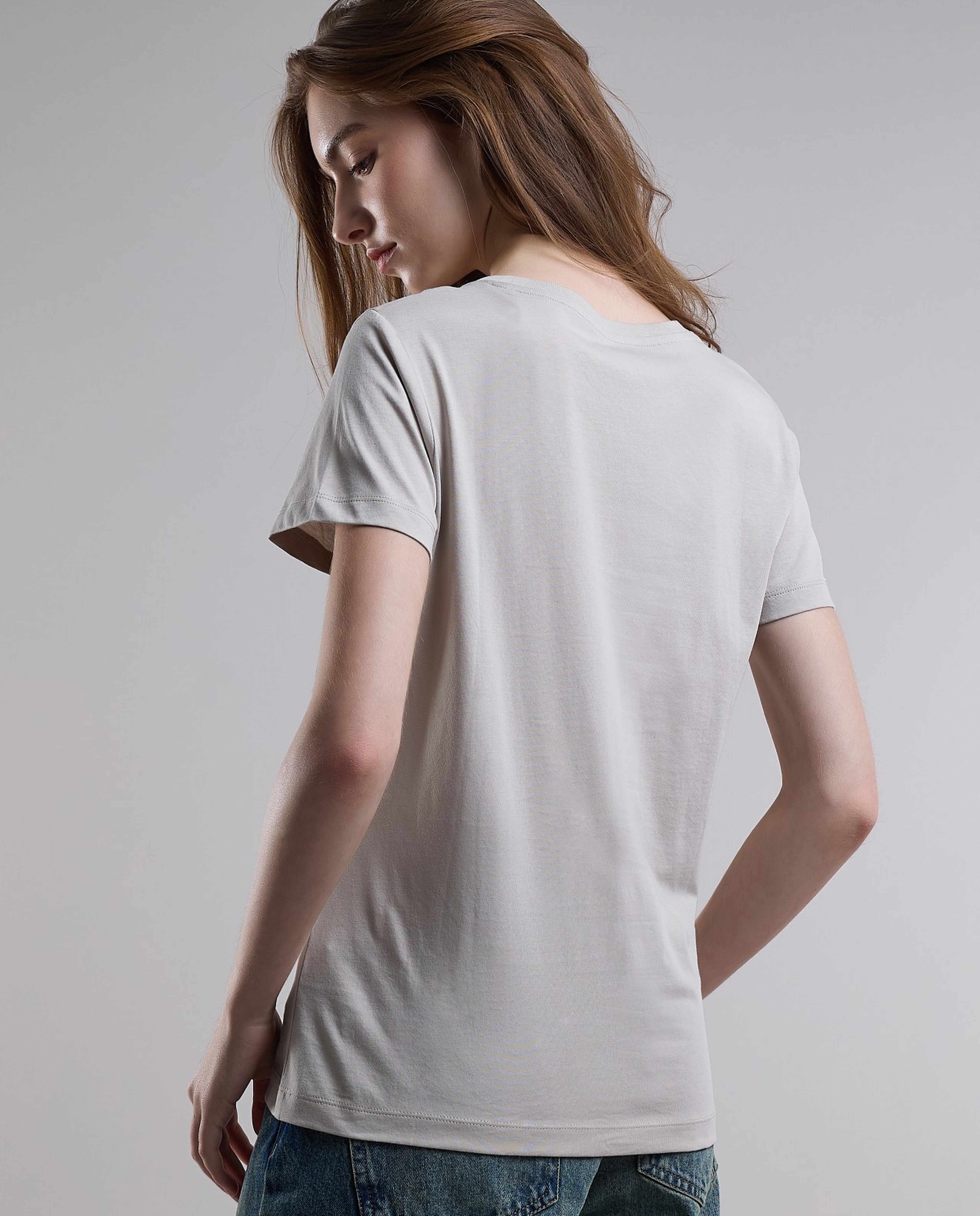 Printed T-Shirt with Crew Neck and Long Sleeves