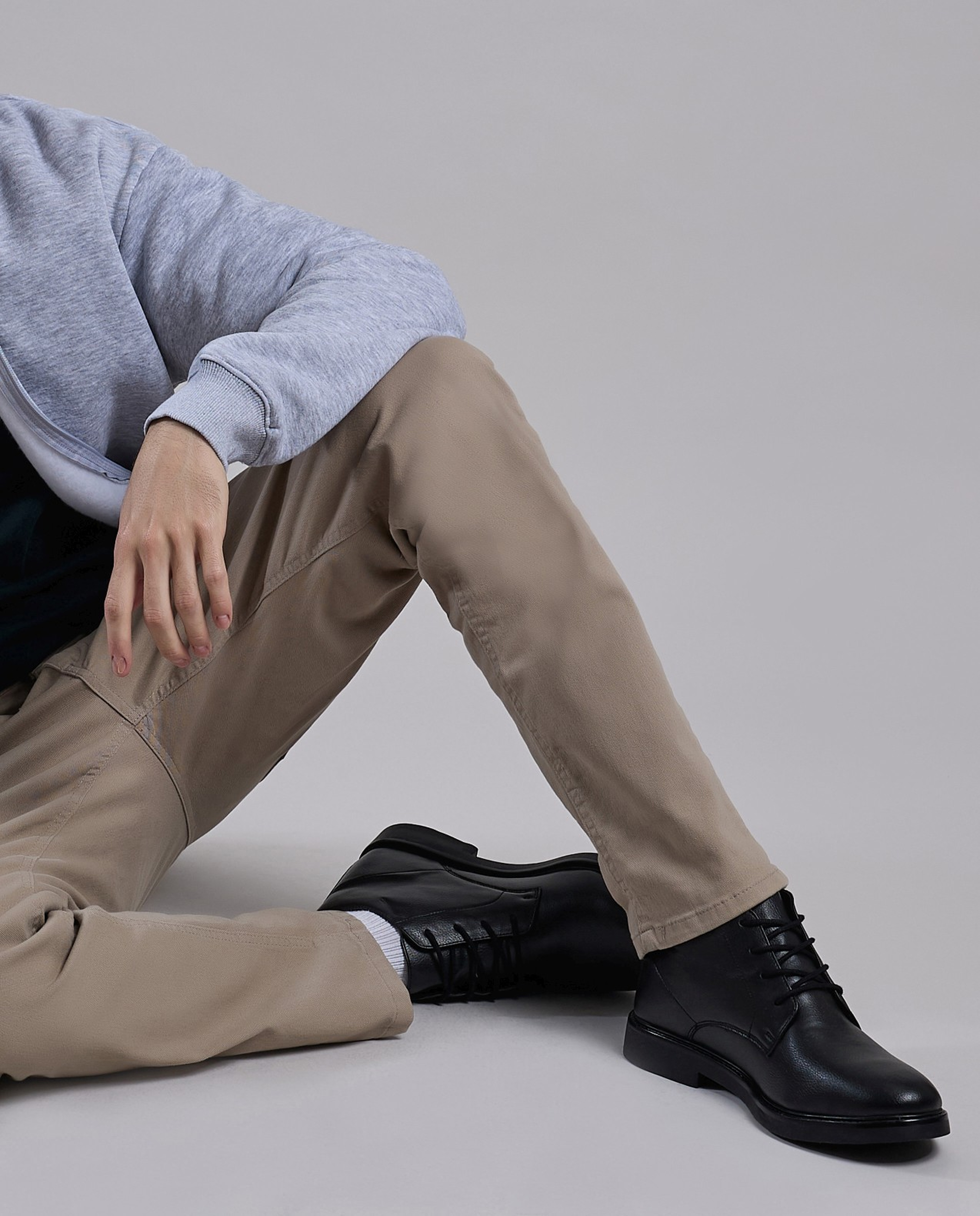 Textured Derby Ankle Boots