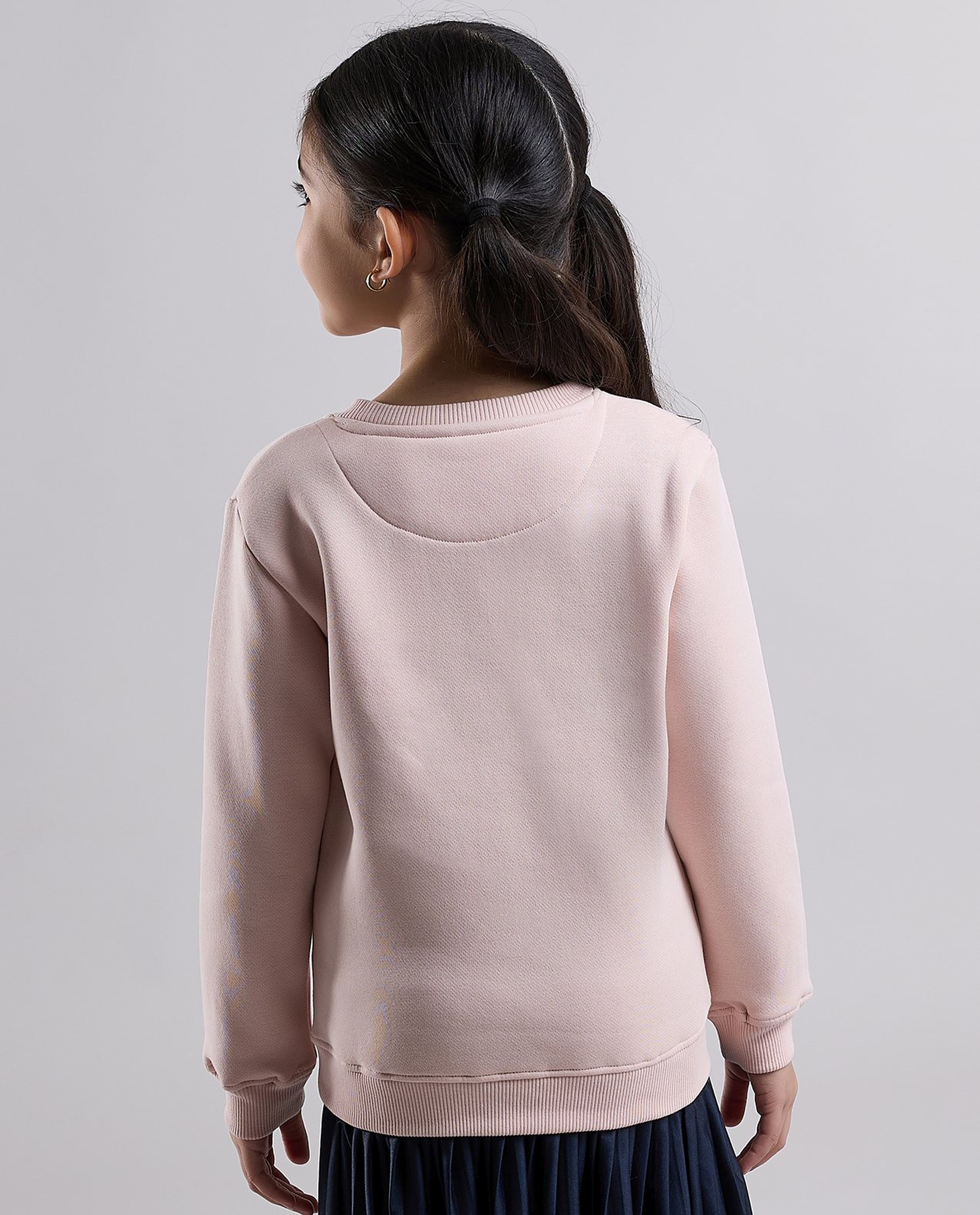 Printed Sweatshirt with Crew Neck and Long Sleeves