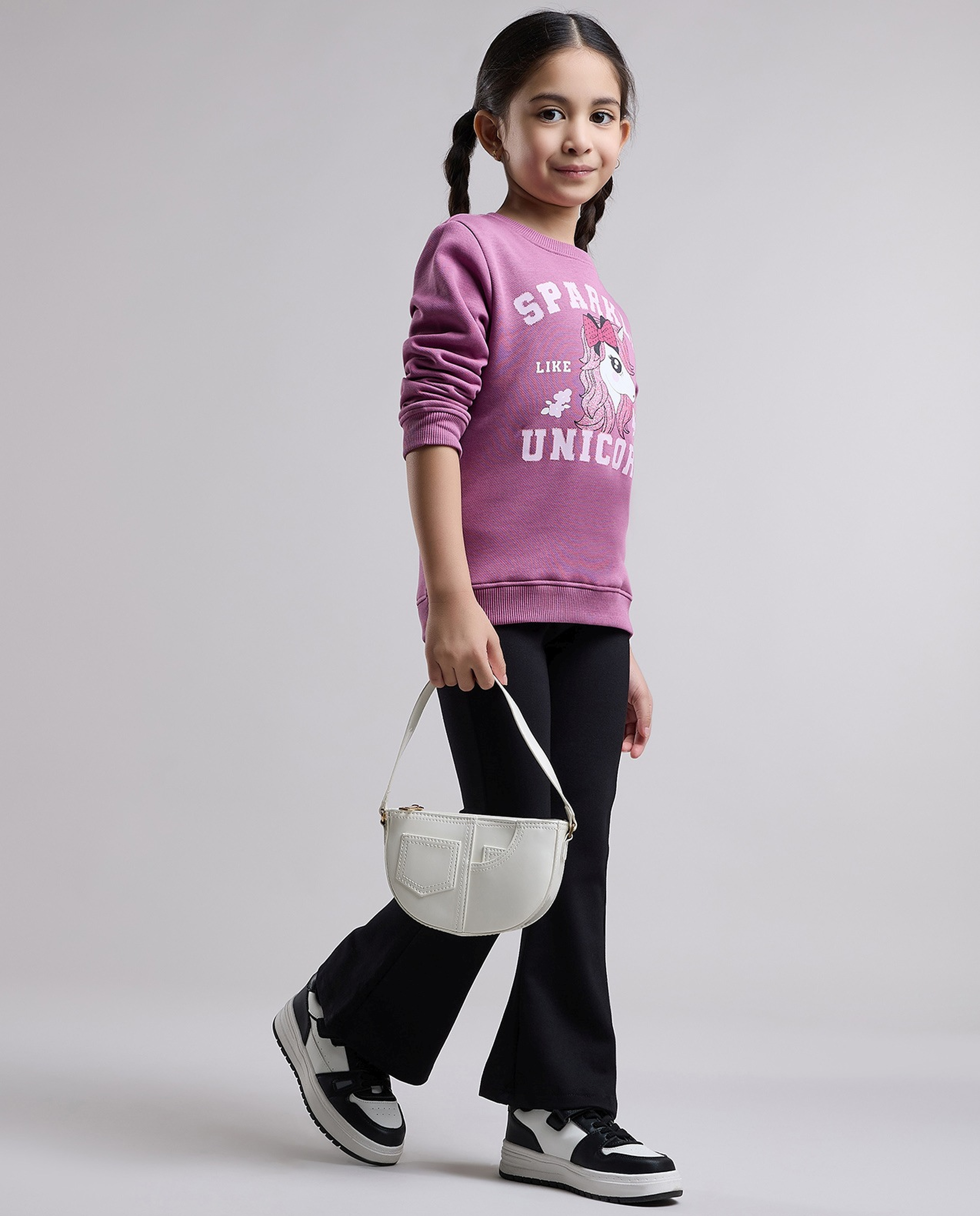 Printed Sweatshirt with Crew Neck and Long Sleeves