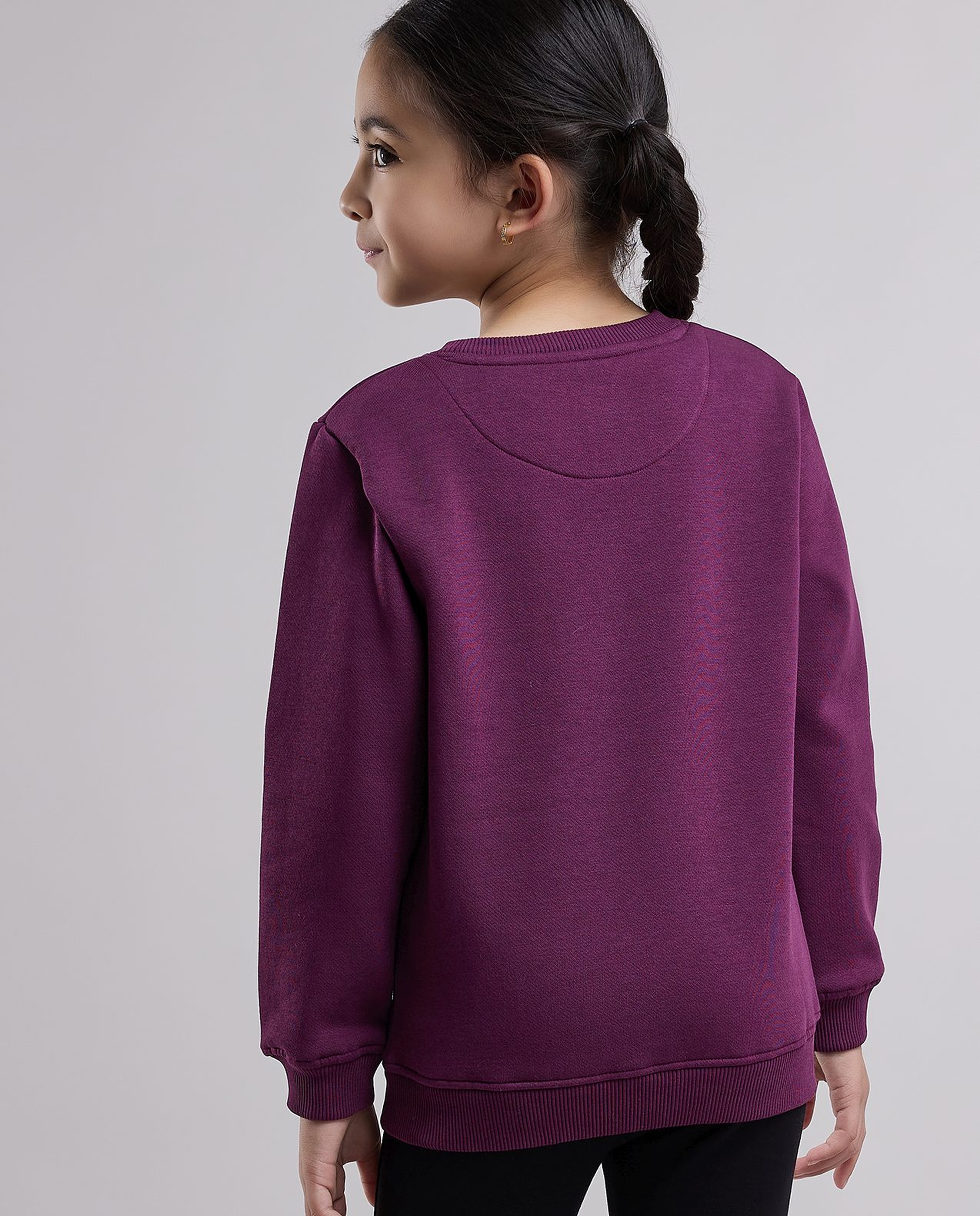 Printed Sweatshirt with Crew Neck and Long Sleeves