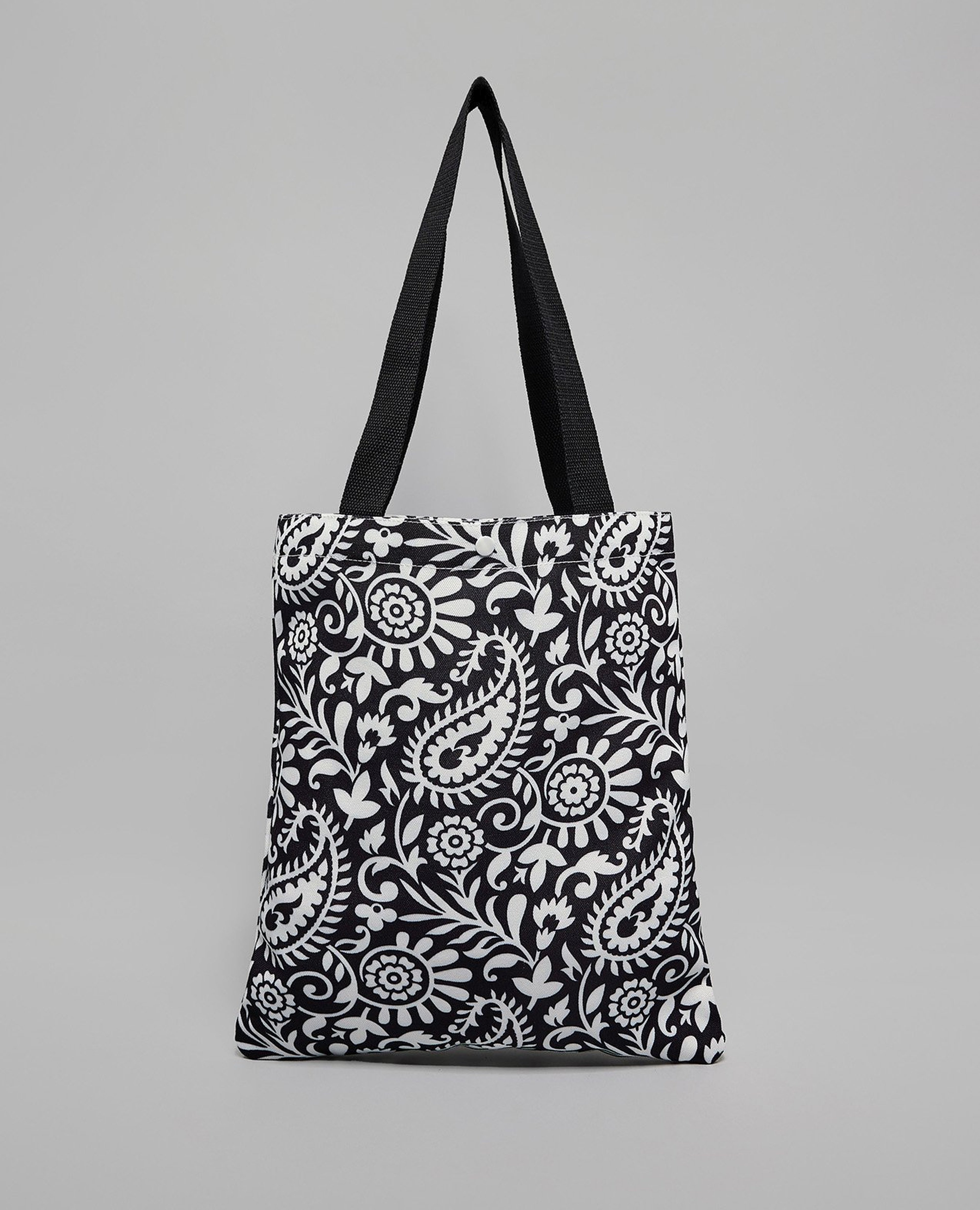 Paisley Print Canvas Tote Bag