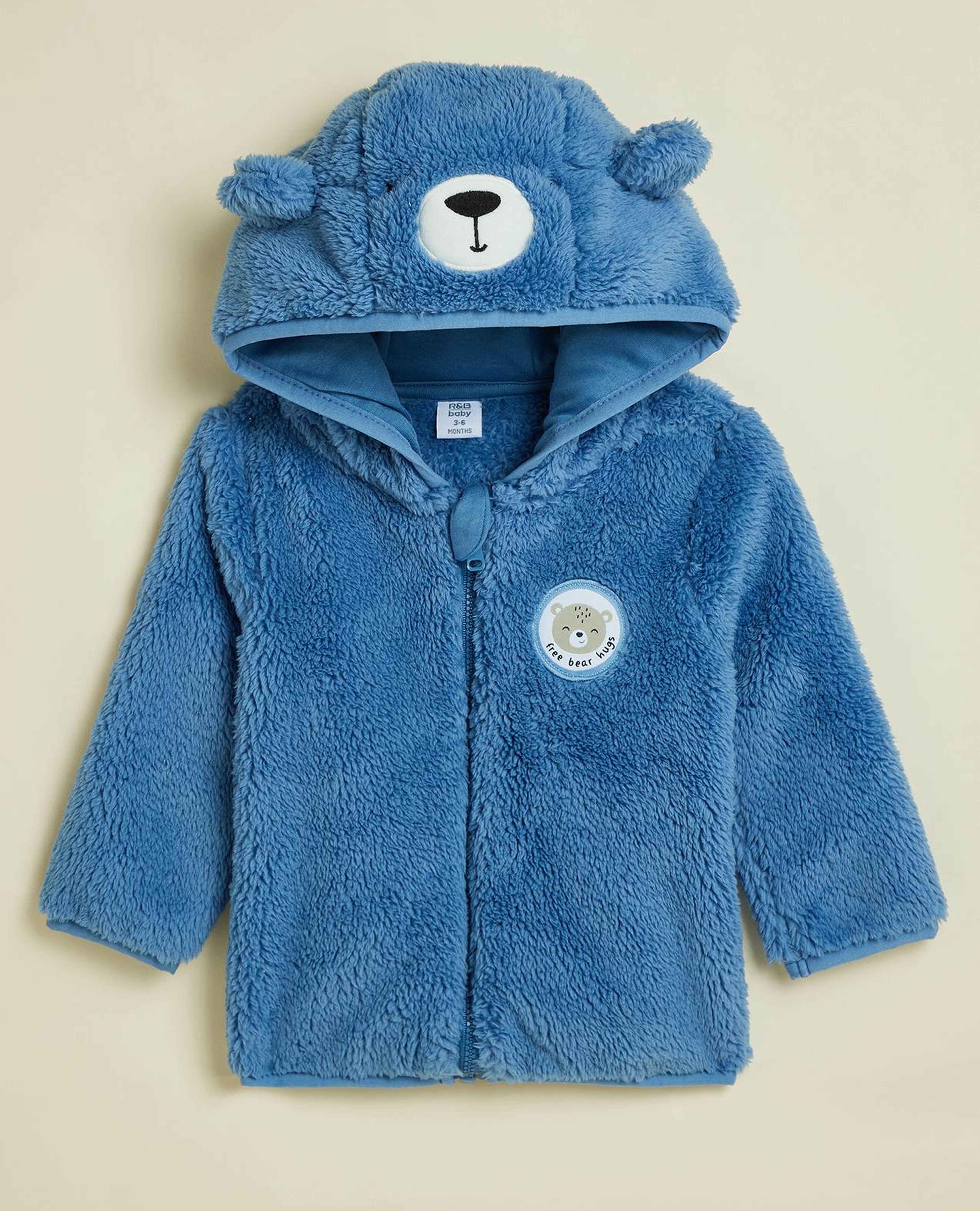 Sherpa Hooded Jacket with Zipper Closure