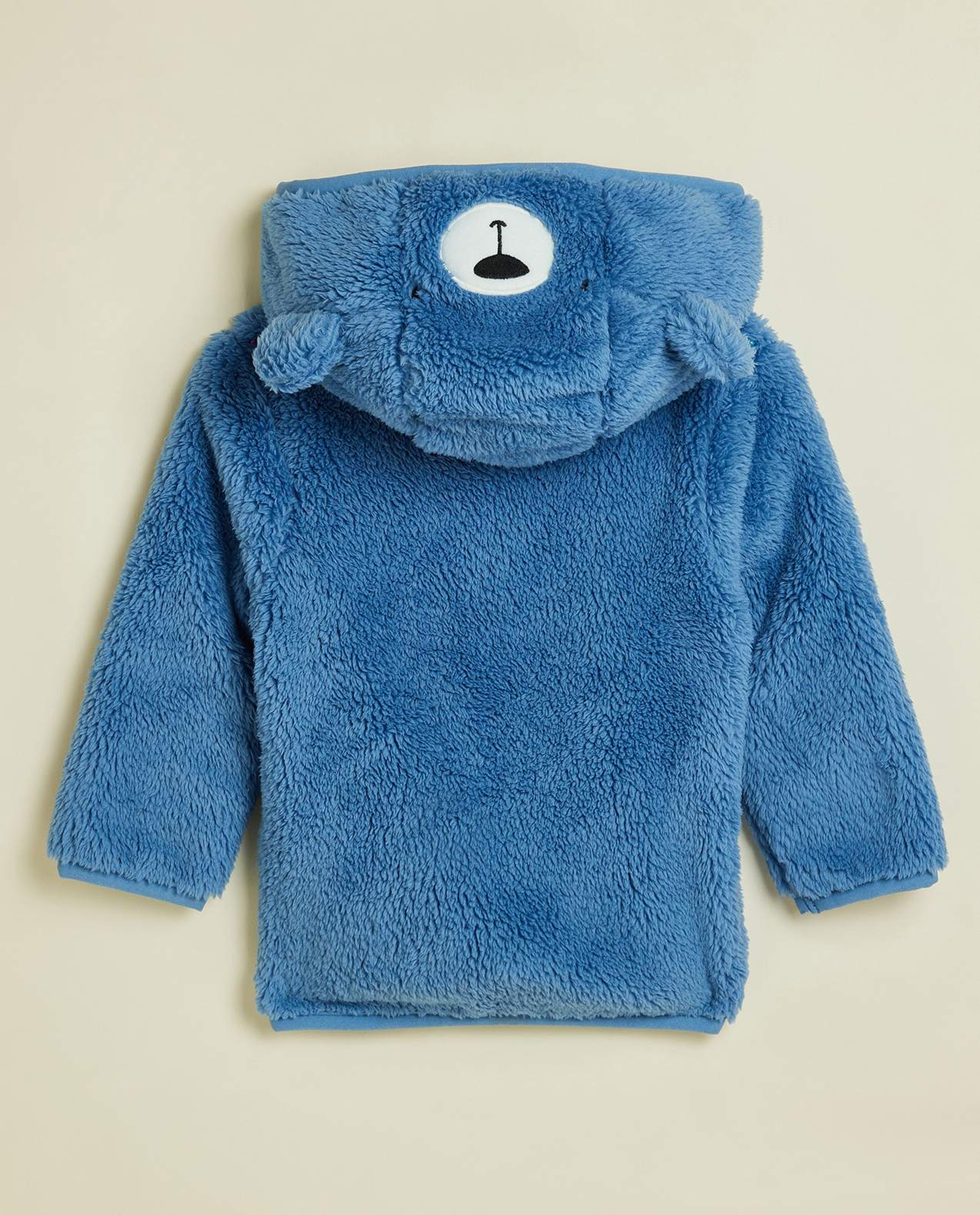 Sherpa Hooded Jacket with Zipper Closure