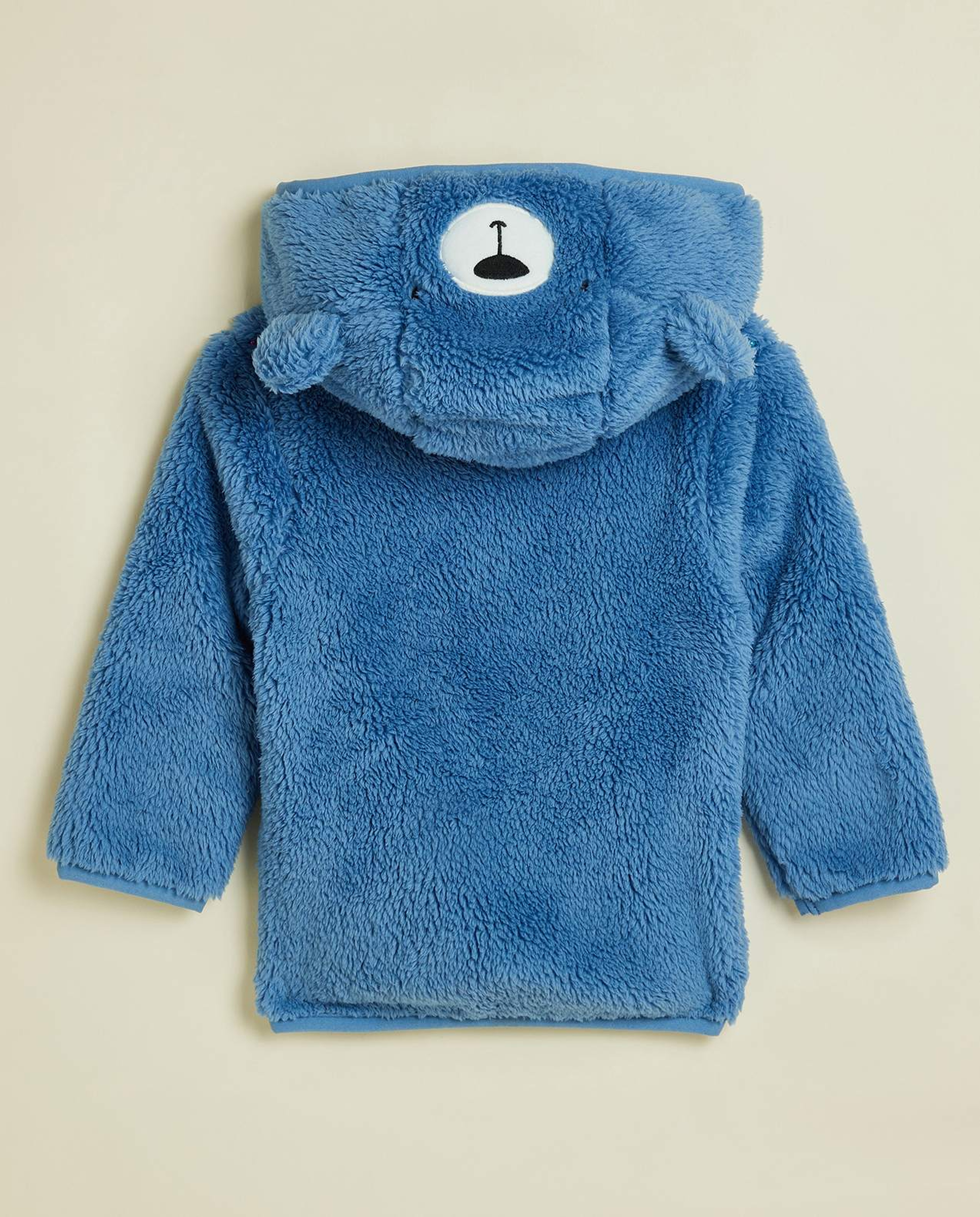 Sherpa Hooded Jacket with Zipper Closure