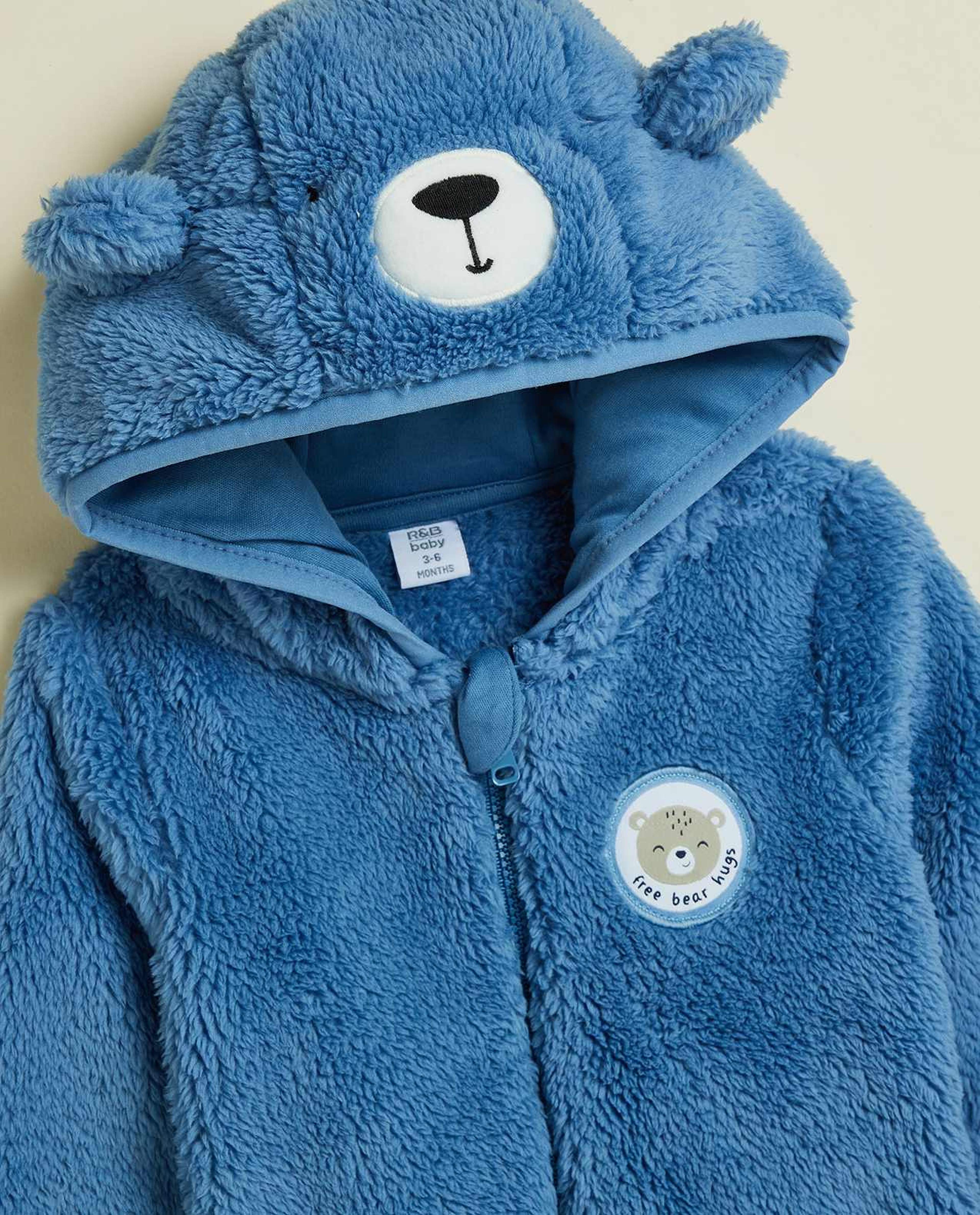 Sherpa Hooded Jacket with Zipper Closure