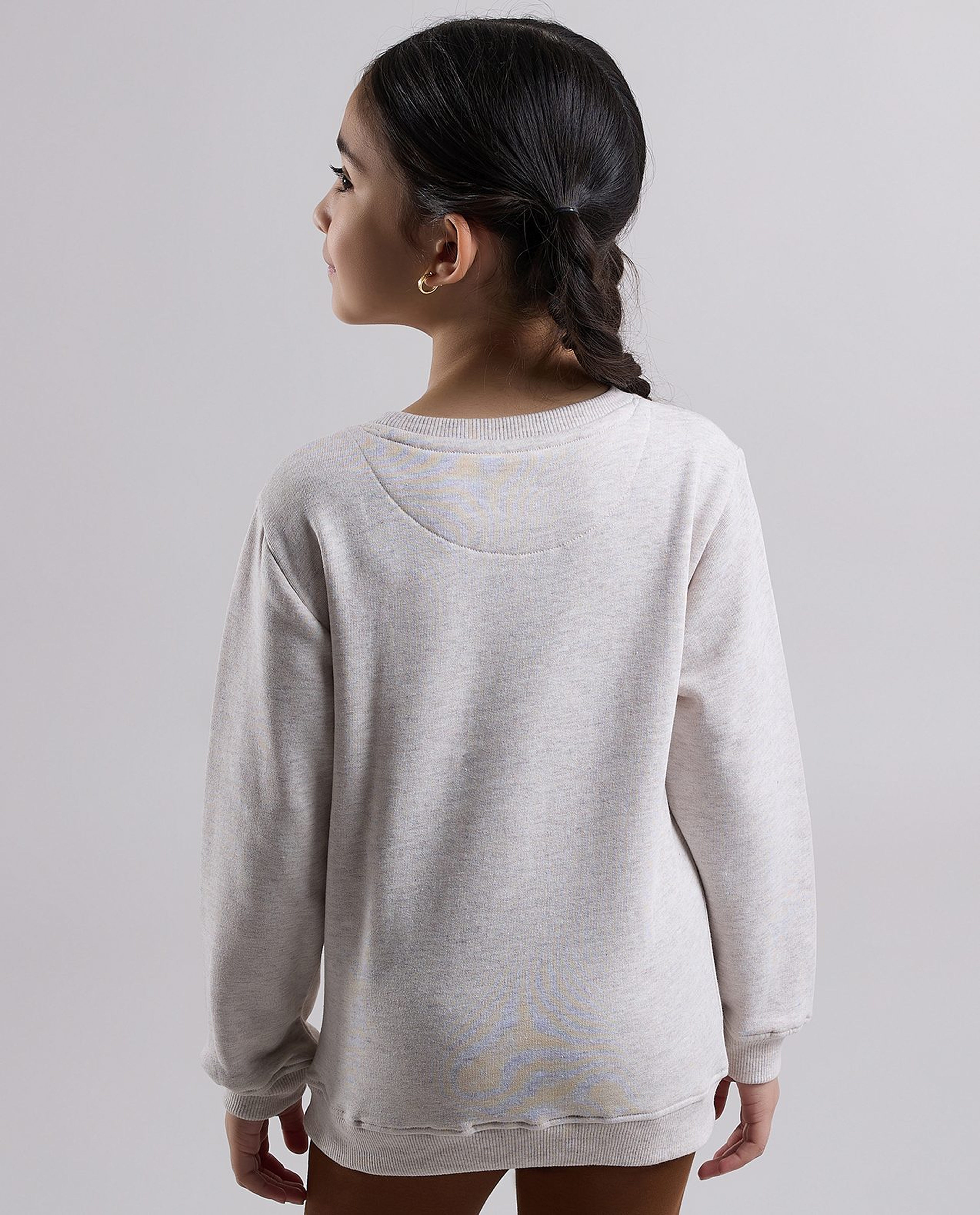 Printed Sweatshirt with Crew Neck and Long Sleeves