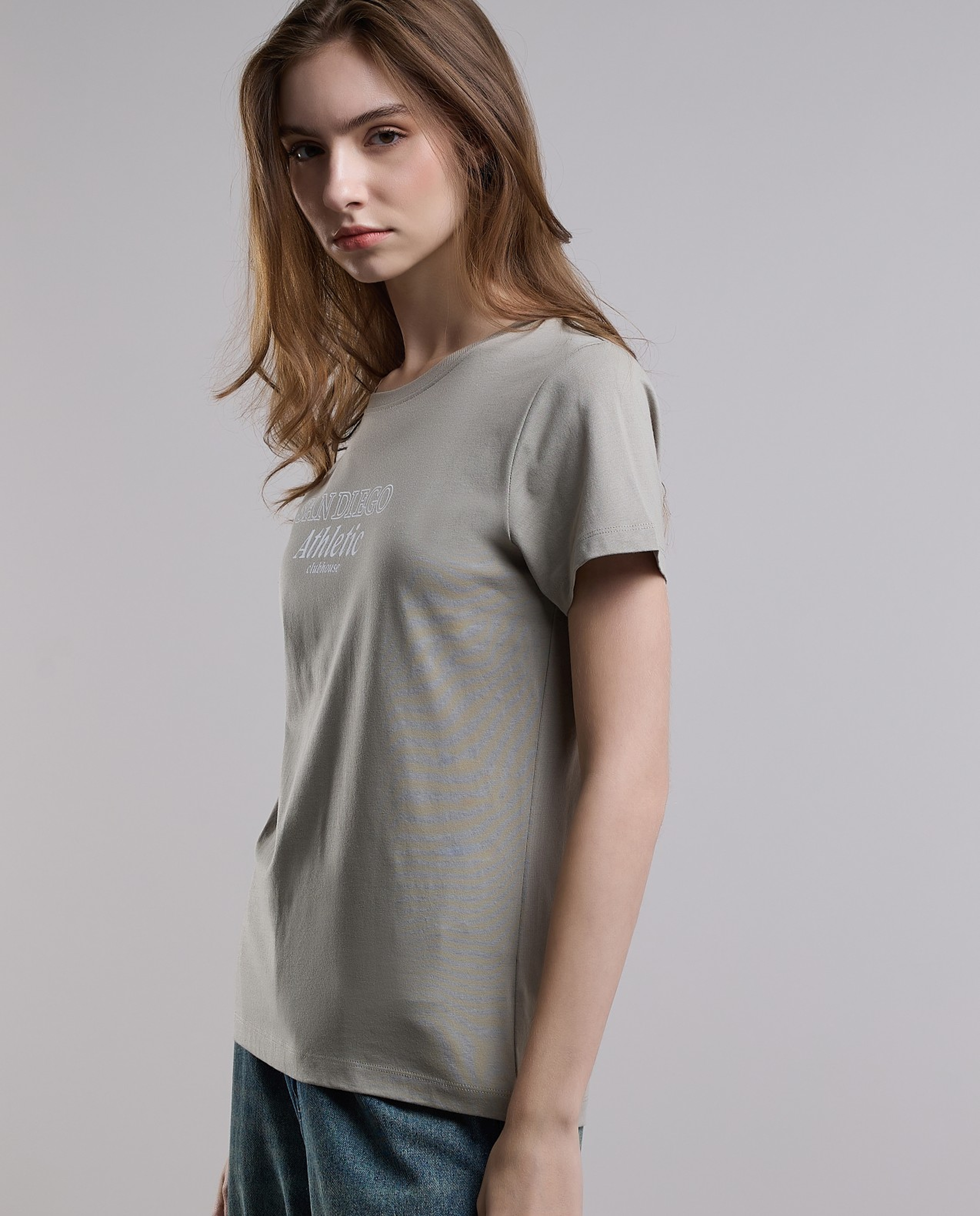 Typography Printed T-Shirt with Crew Neck and Short Sleeves