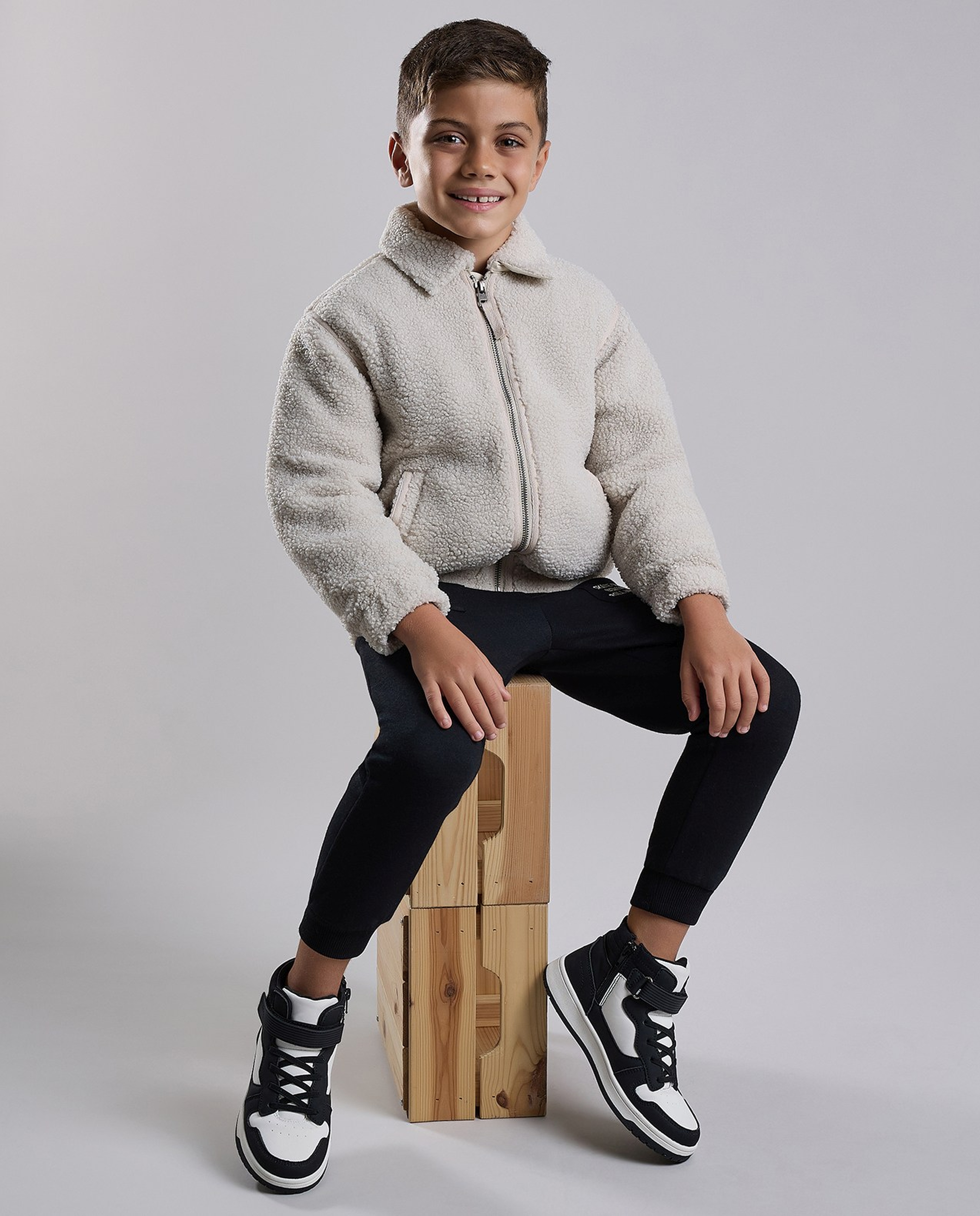 Sherpa Jacket with Zipper Closure