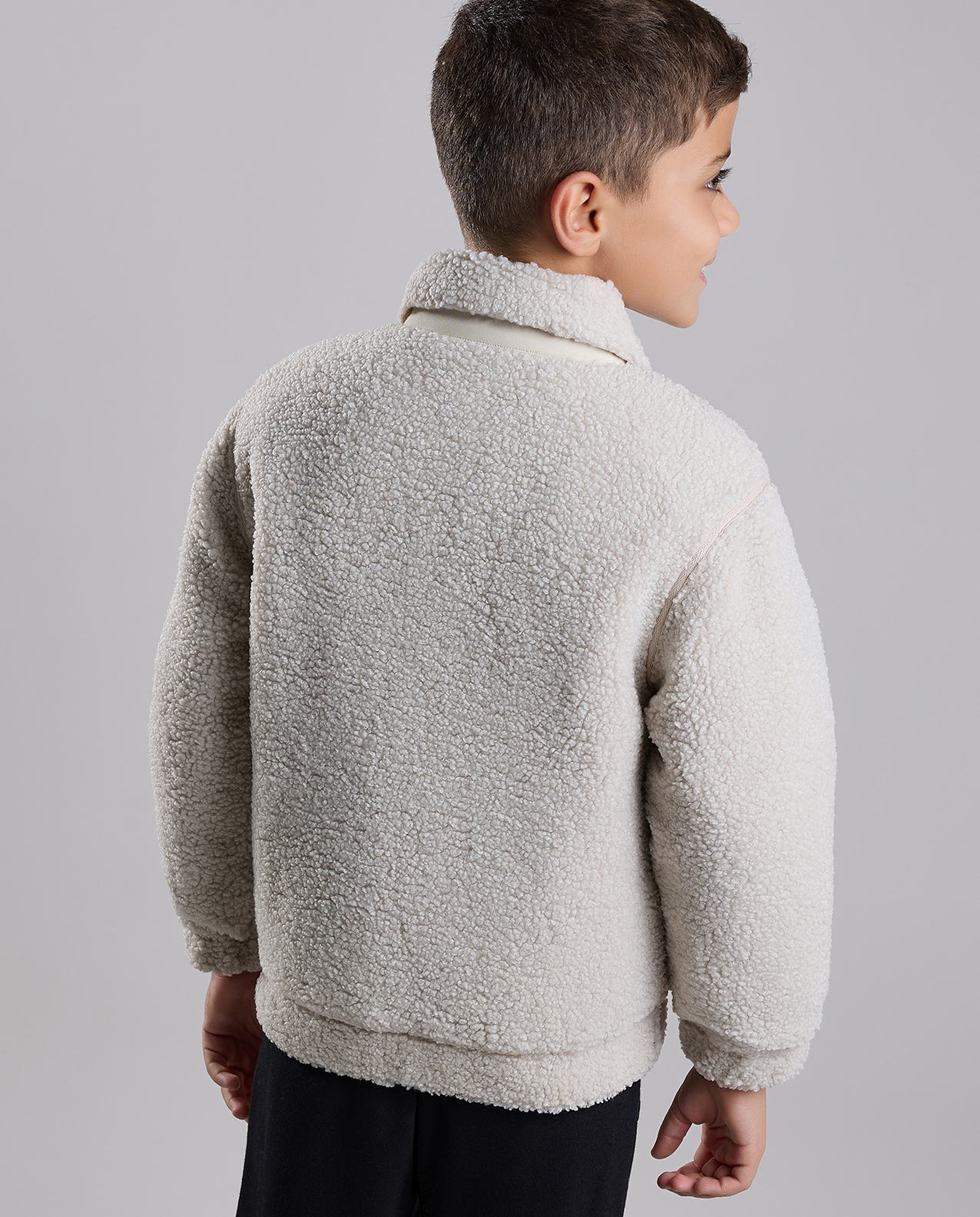 Sherpa Jacket with Zipper Closure