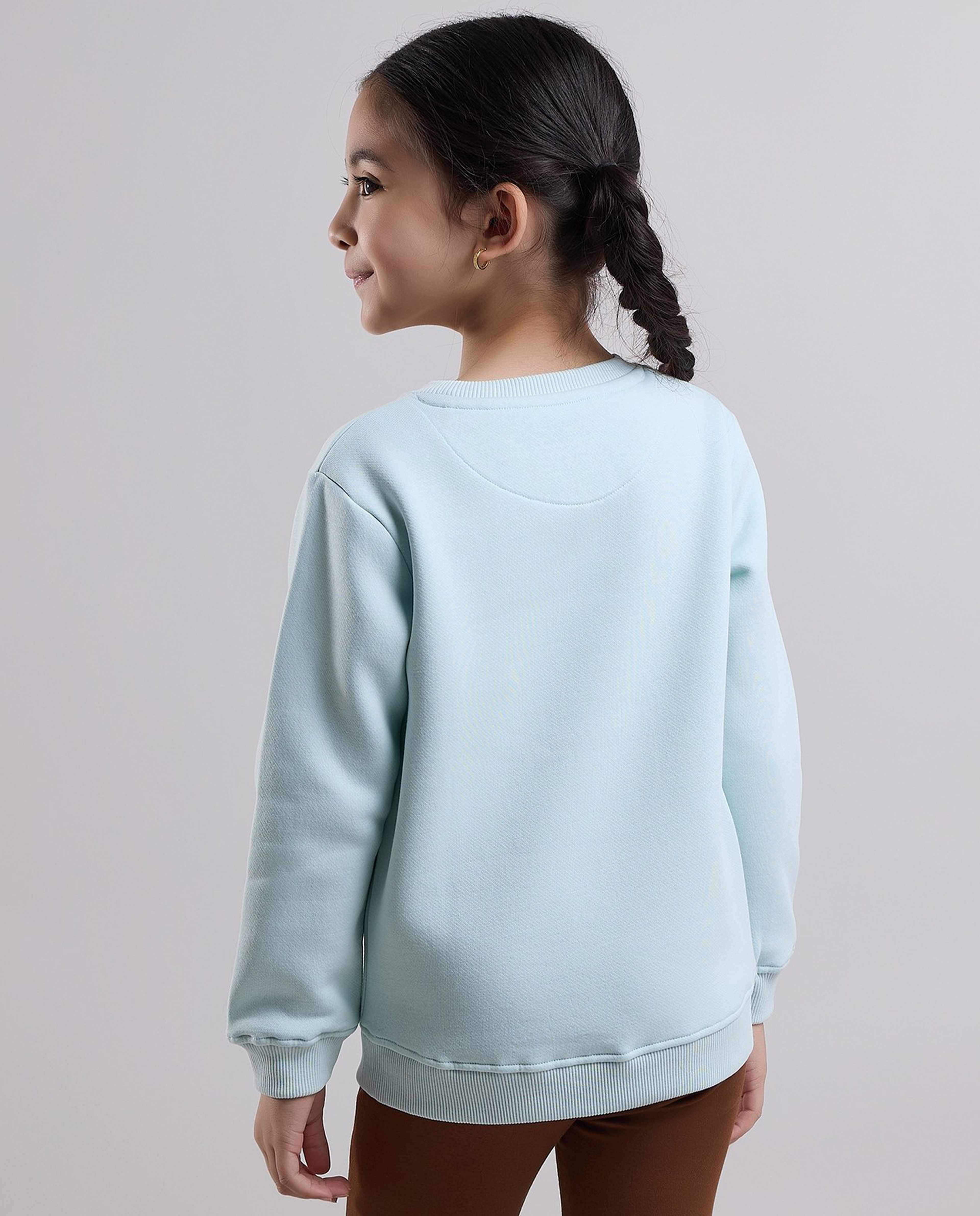 Printed Sweatshirt with Crew Neck and Long Sleeves