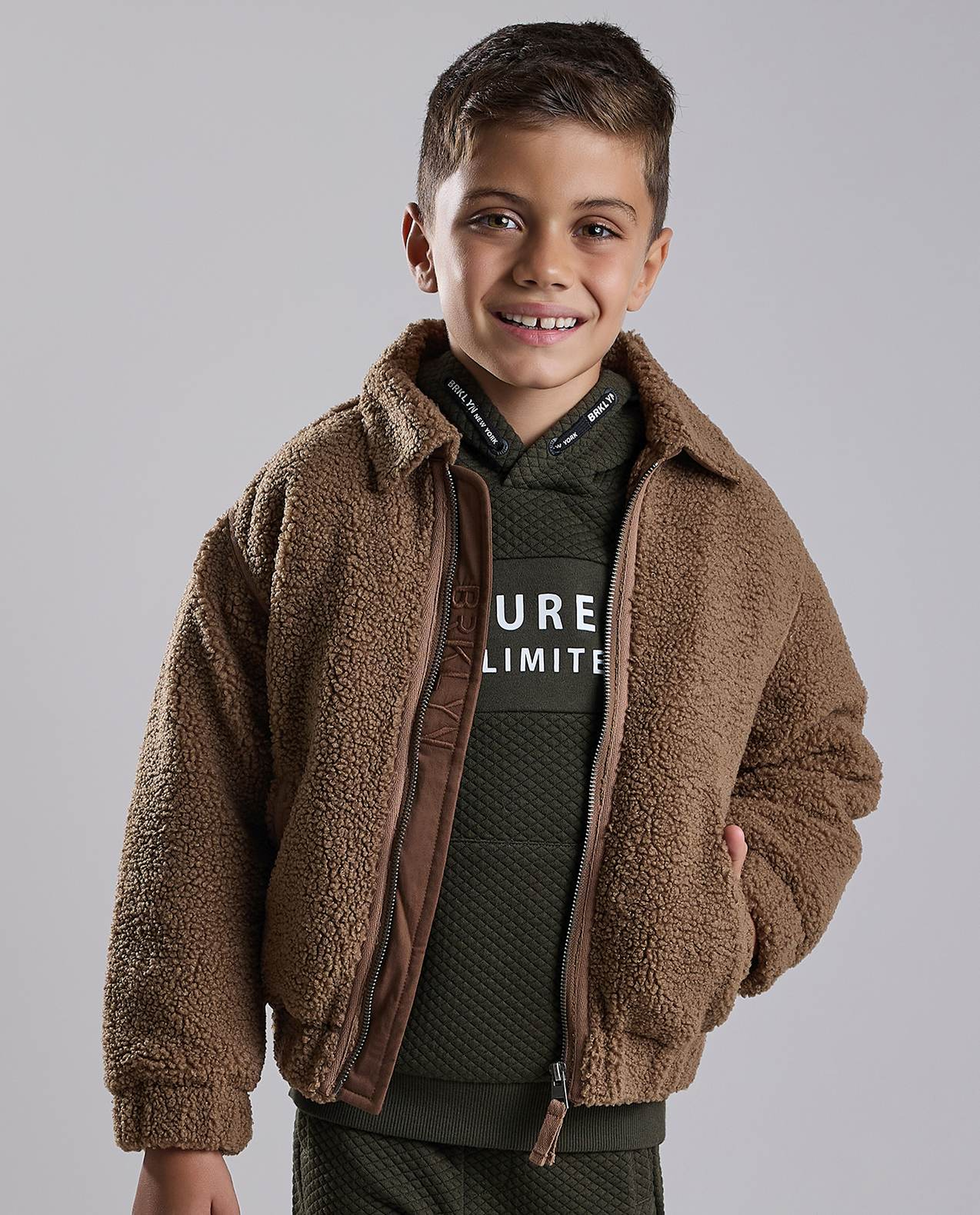 Sherpa Jacket with Zipper Closure