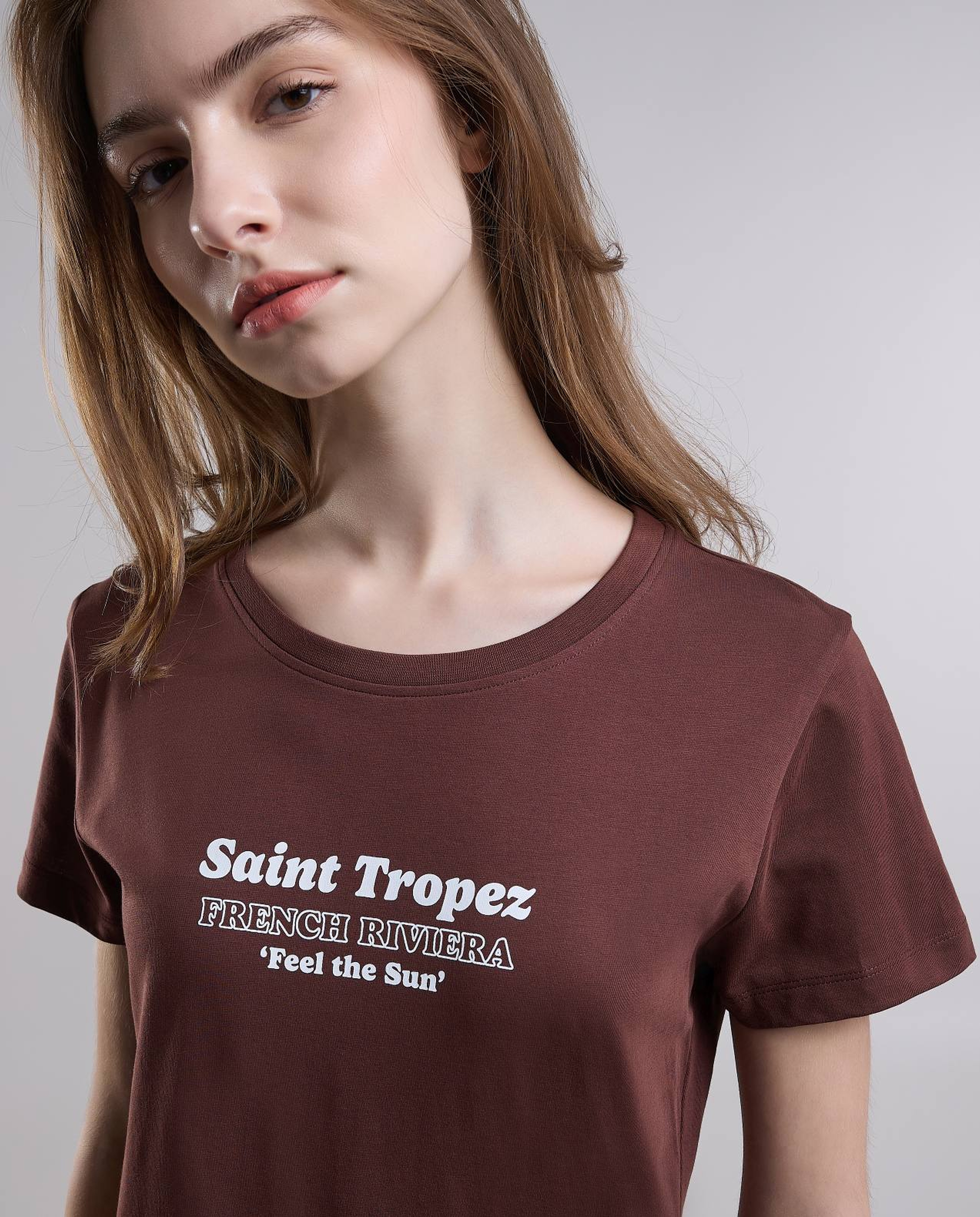 Typography Printed T-Shirt with Crew Neck and Short Sleeves