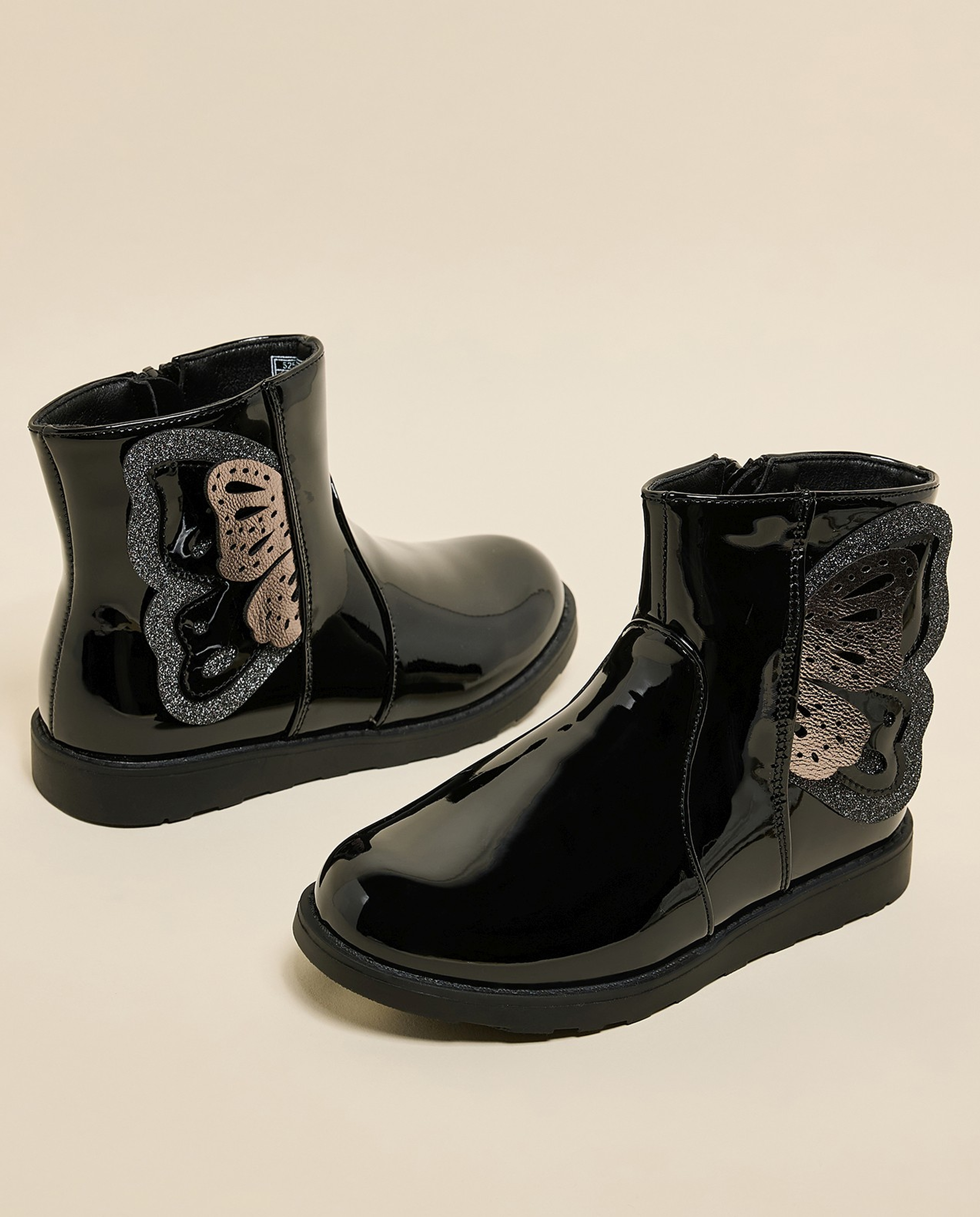 Applique Detail Ankle Boots