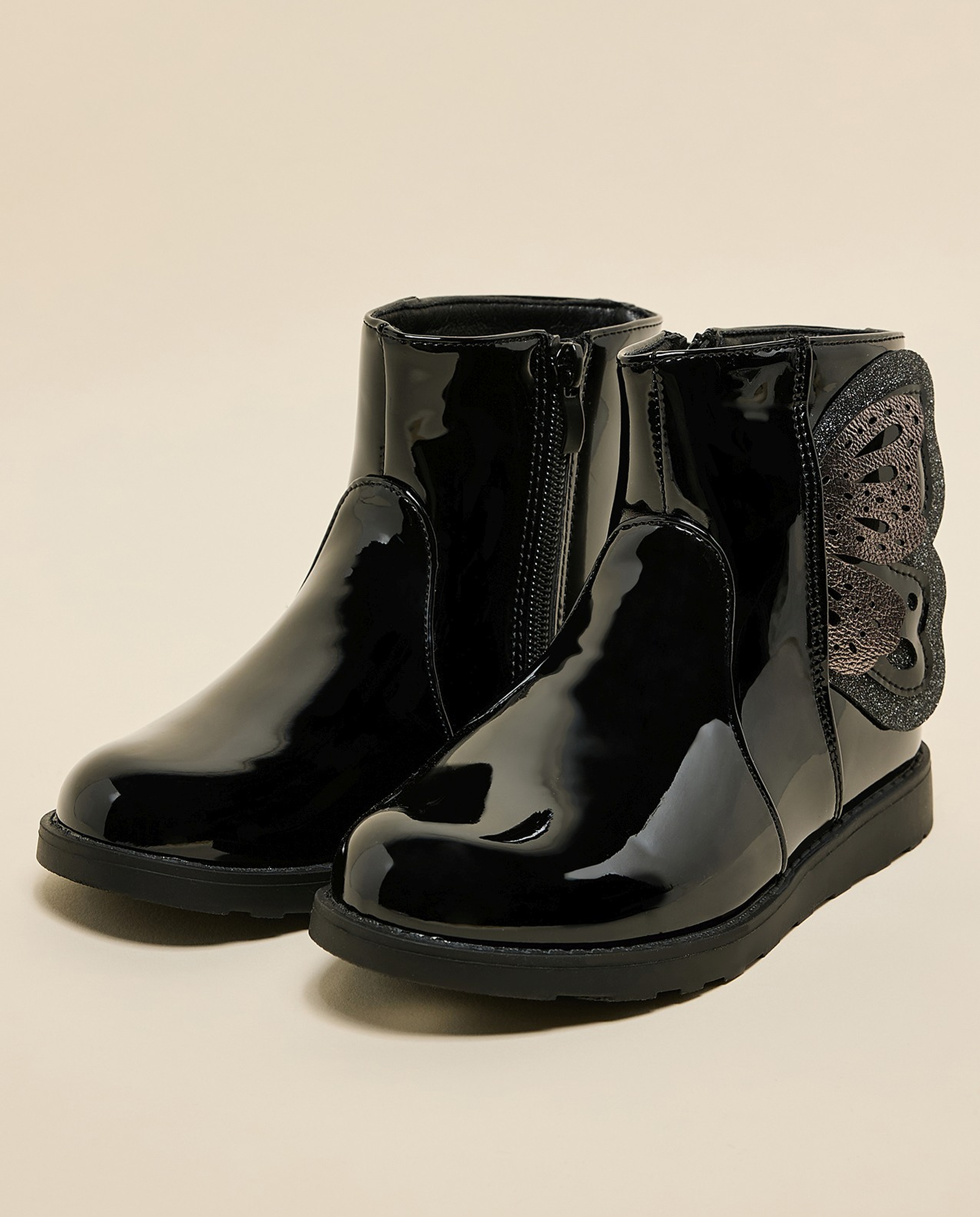 Applique Detail Ankle Boots