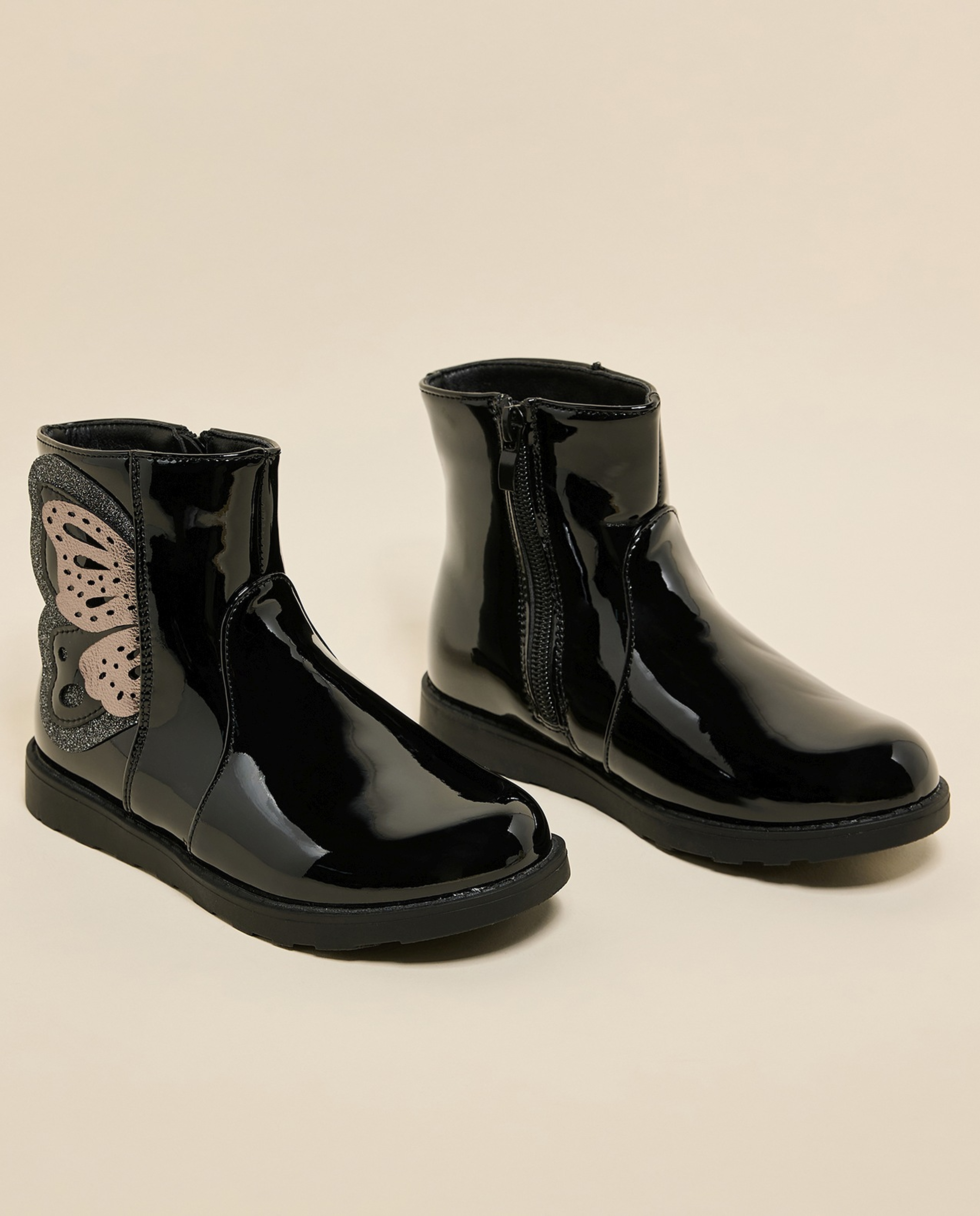 Applique Detail Ankle Boots