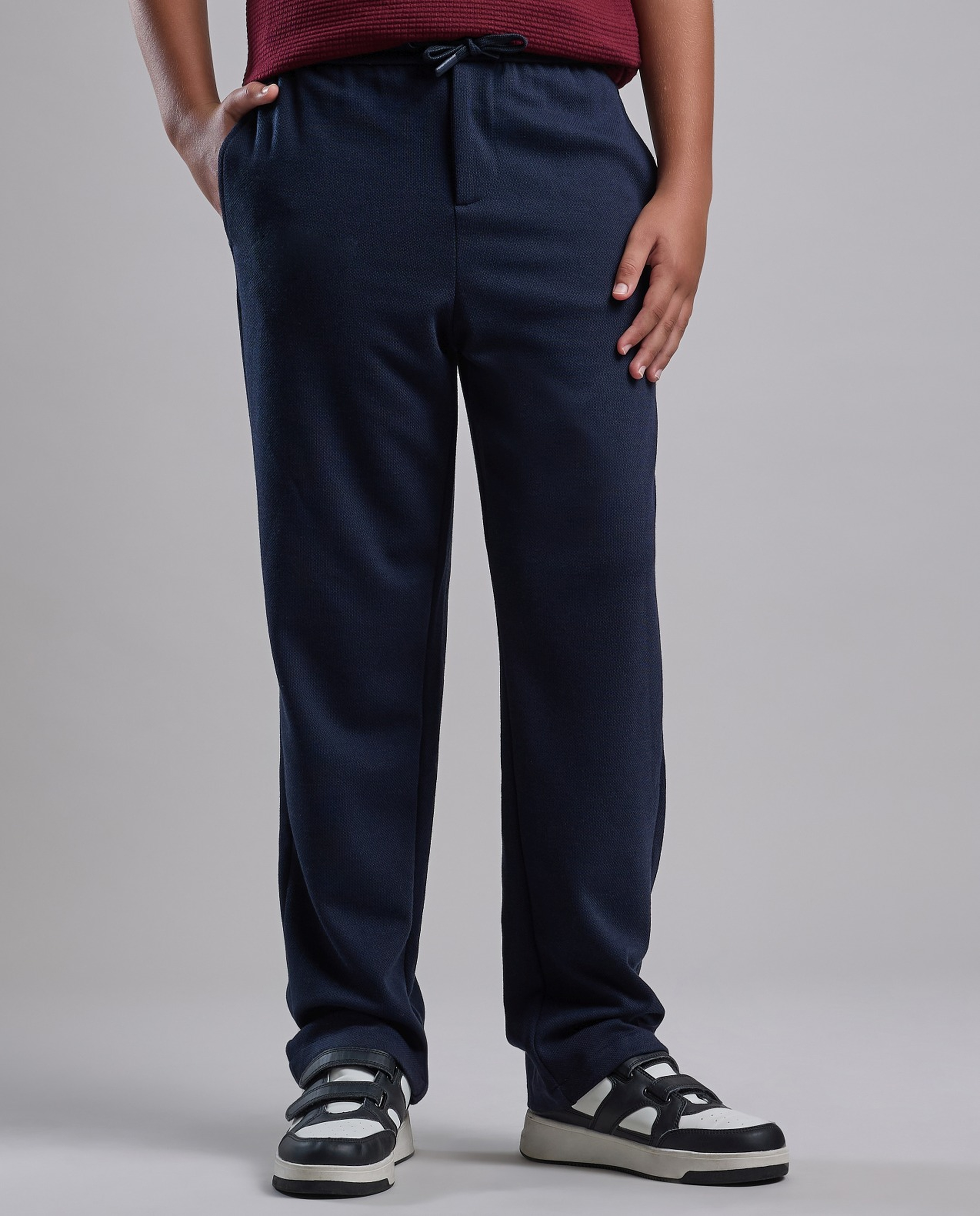 Solid Sweatpants with Drawstring Waist