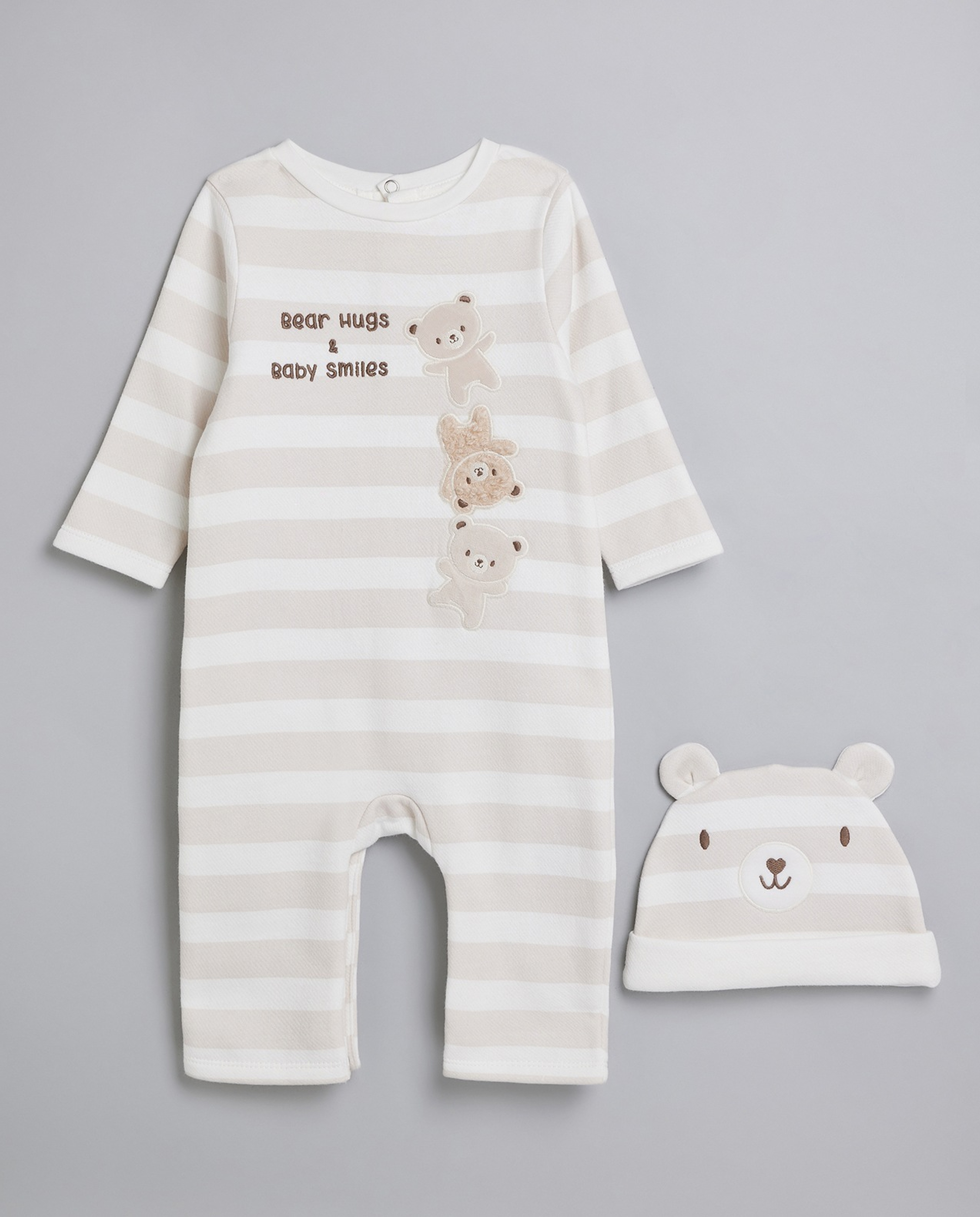 Striped Sleepsit with Cap