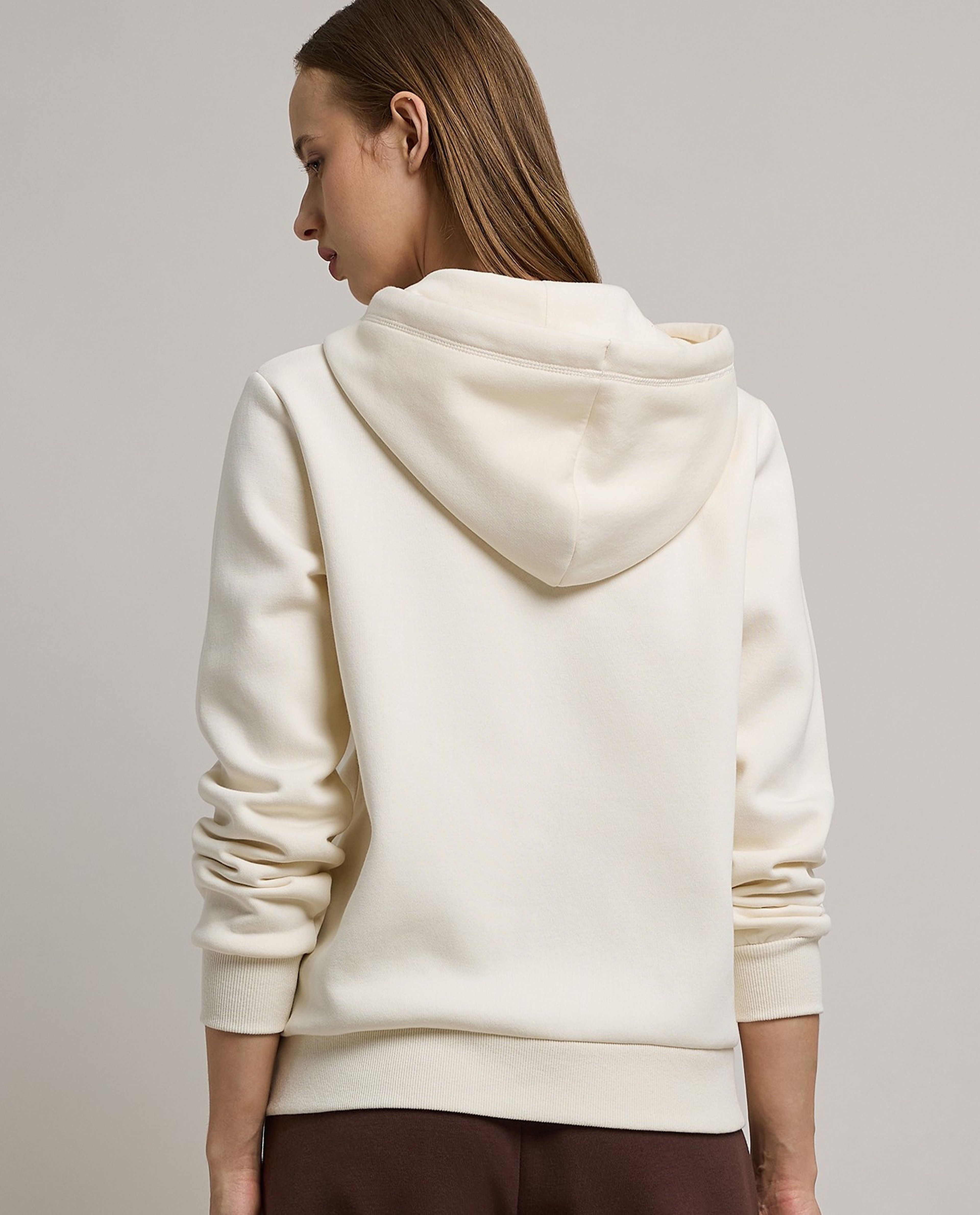 Typography Print Hooded Jacket with Zipper Closure