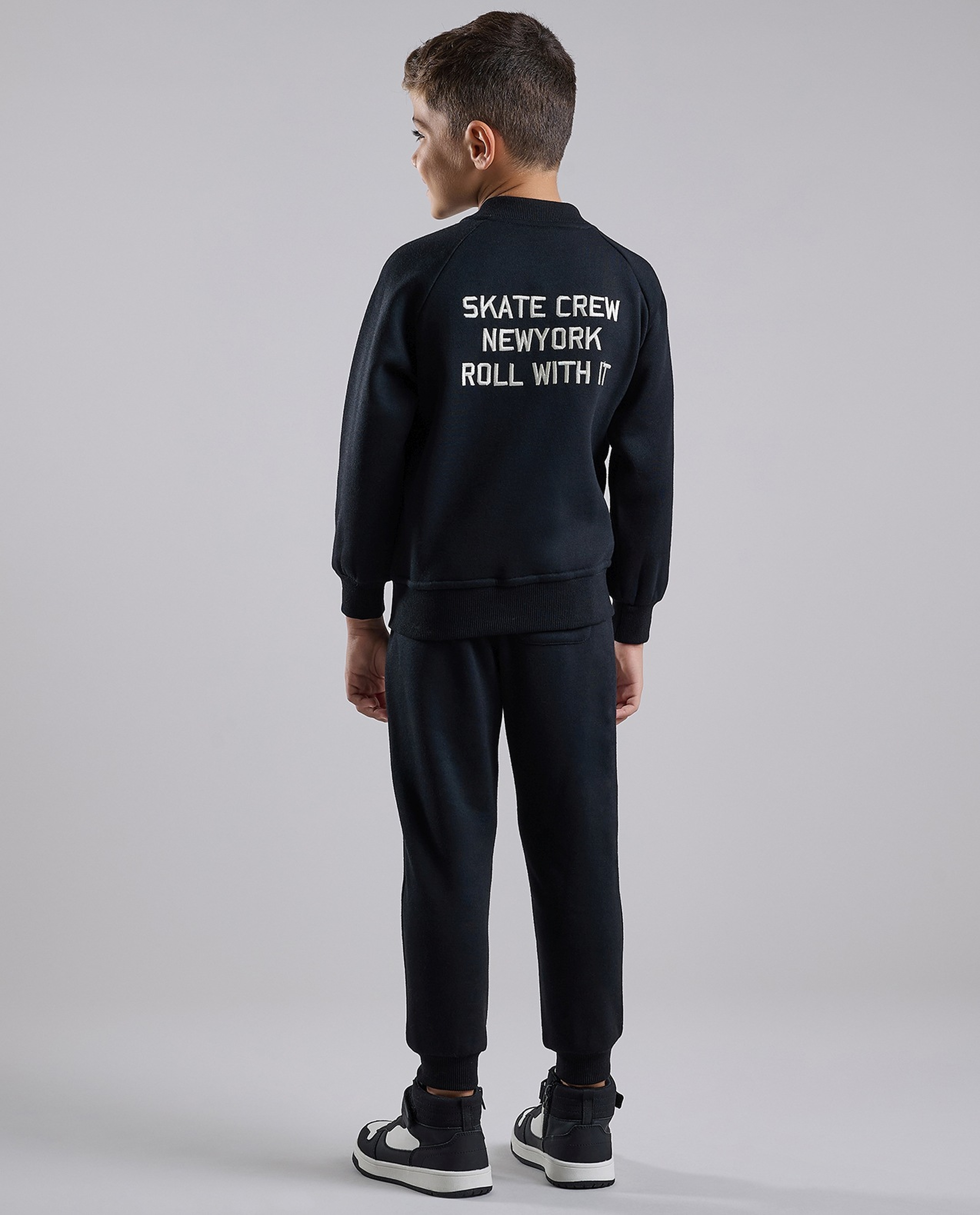 Printed Hooded Sweatsuit Set