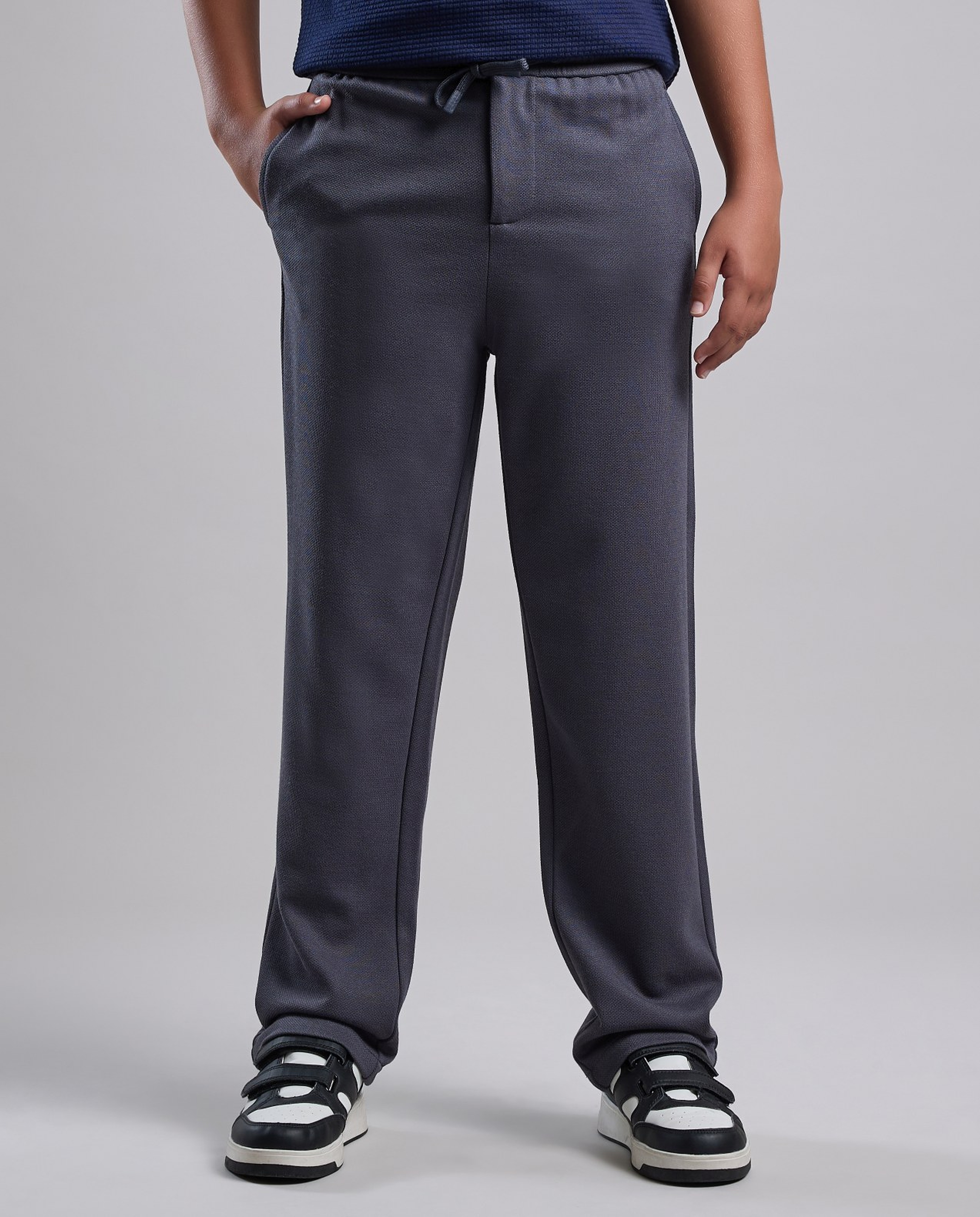 Solid Sweatpants with Drawstring Waist