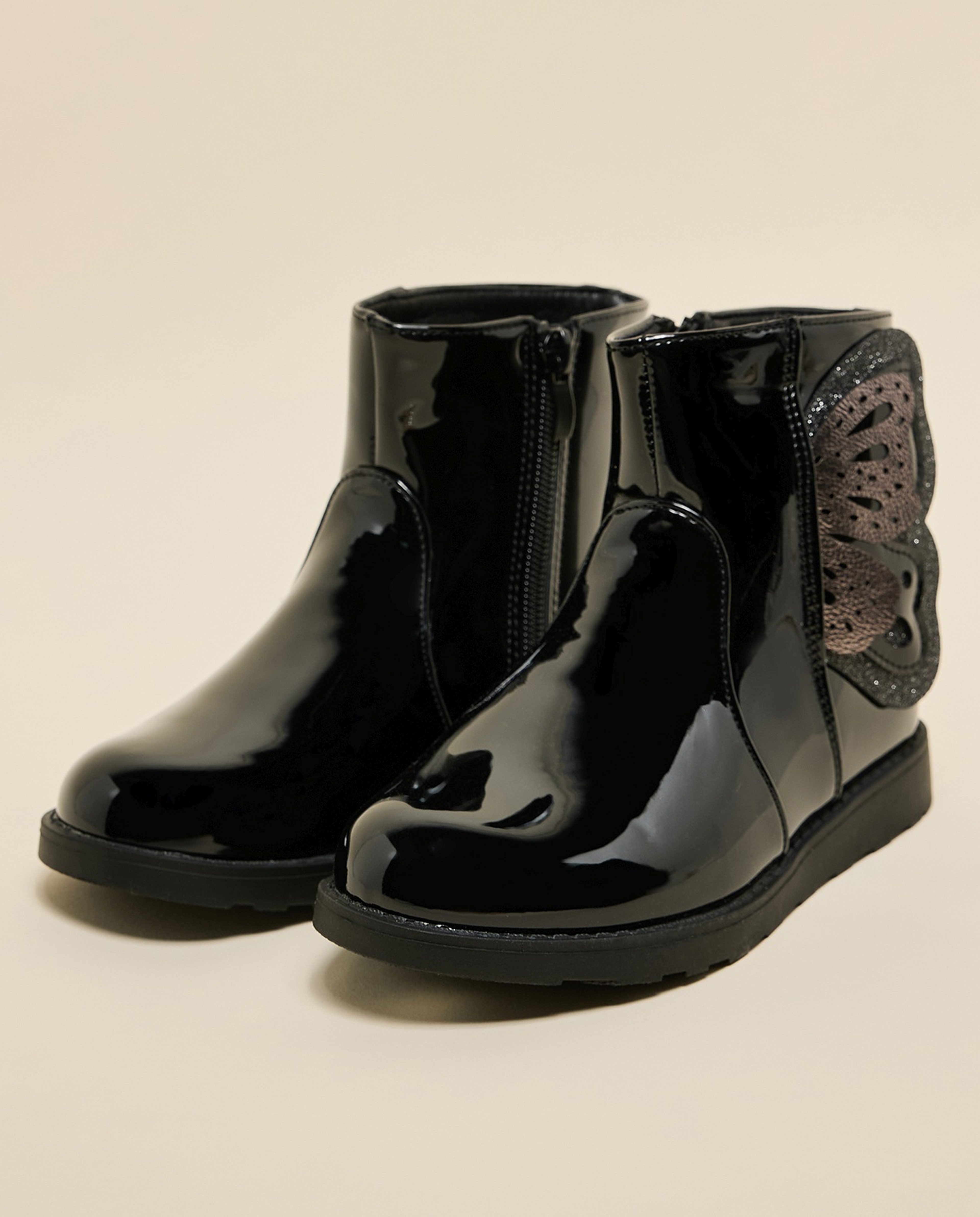 Applique Detail Ankle Boots