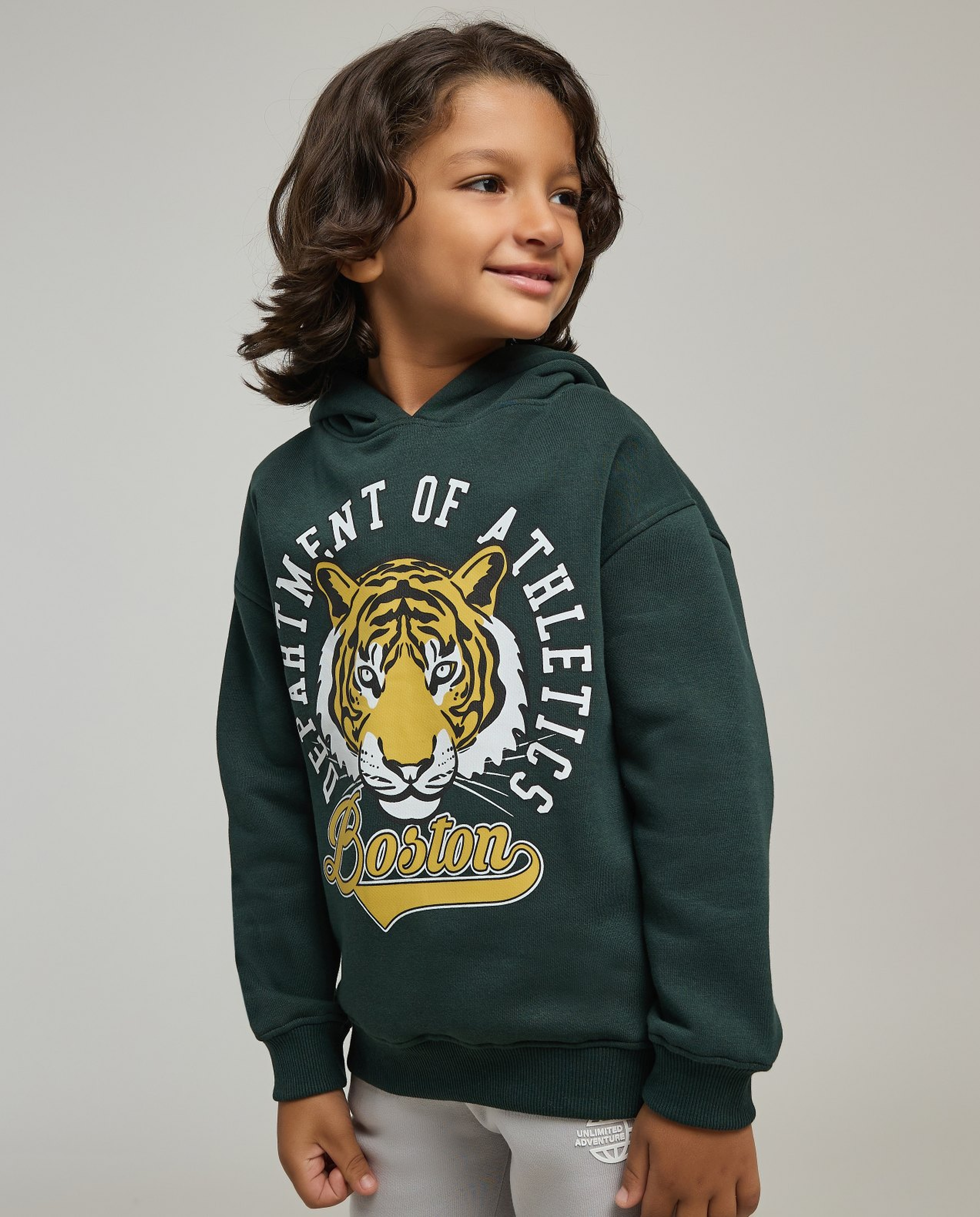 Printed Hoodie with Long Sleeves