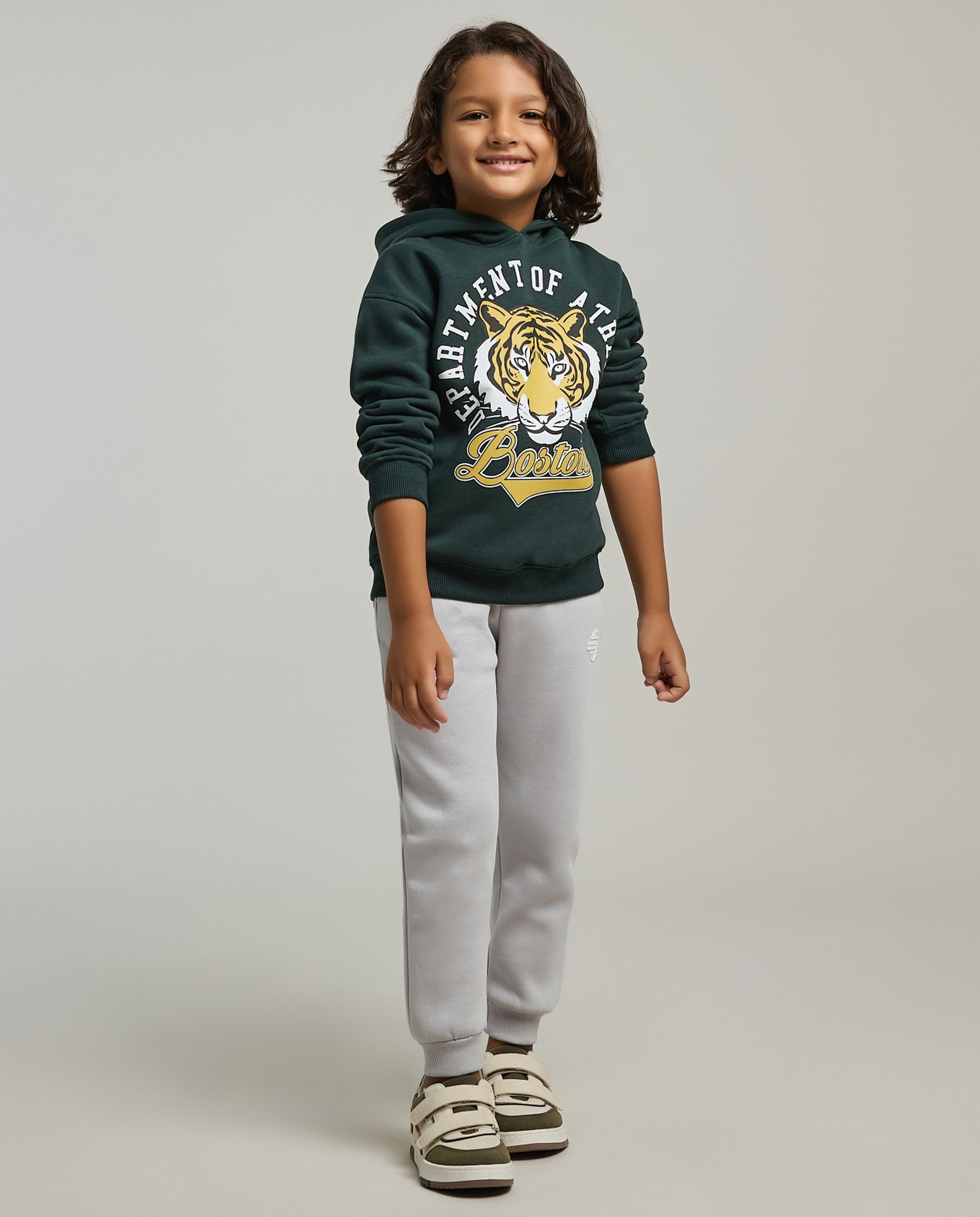 Printed Hoodie with Long Sleeves