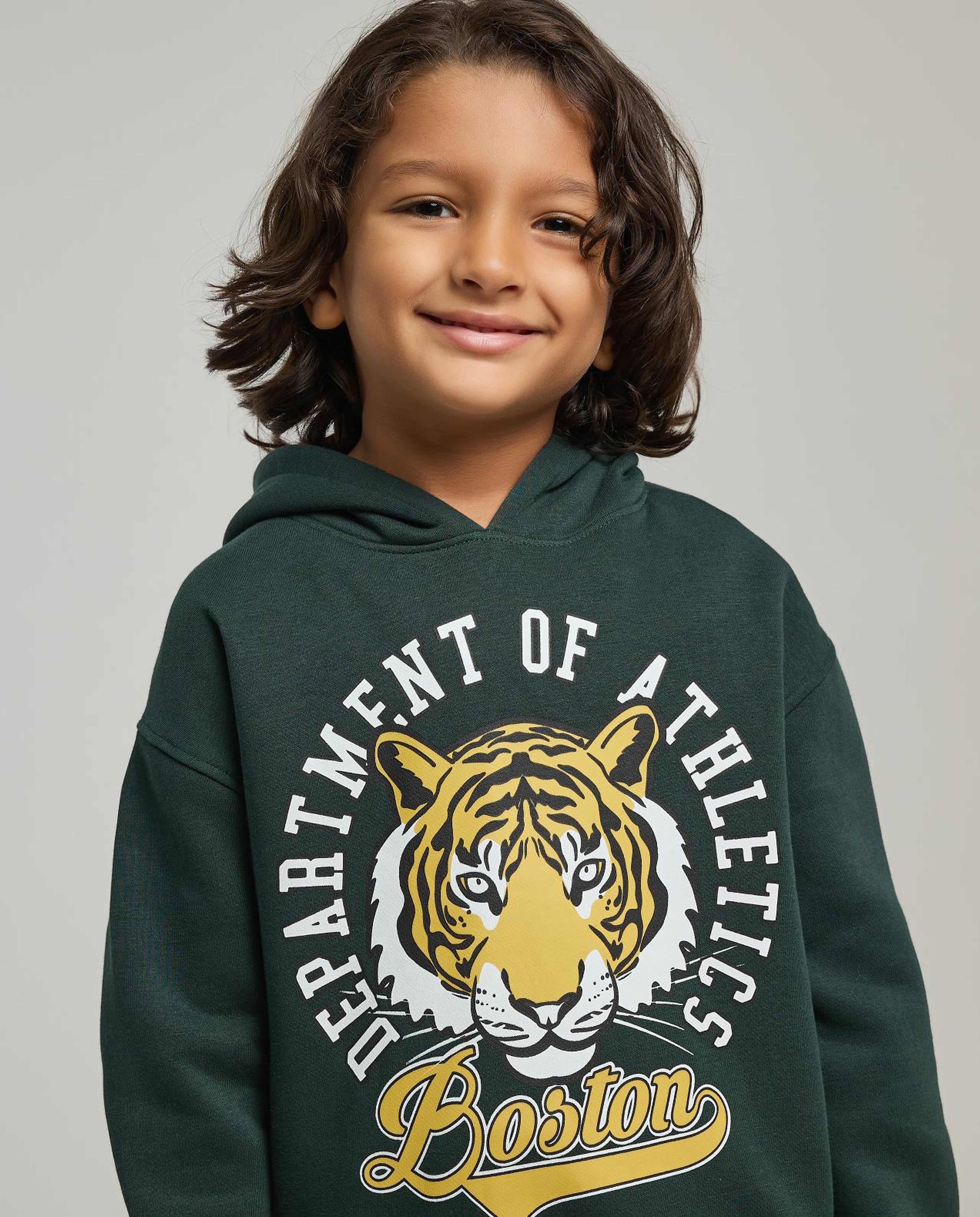 Printed Hoodie with Long Sleeves