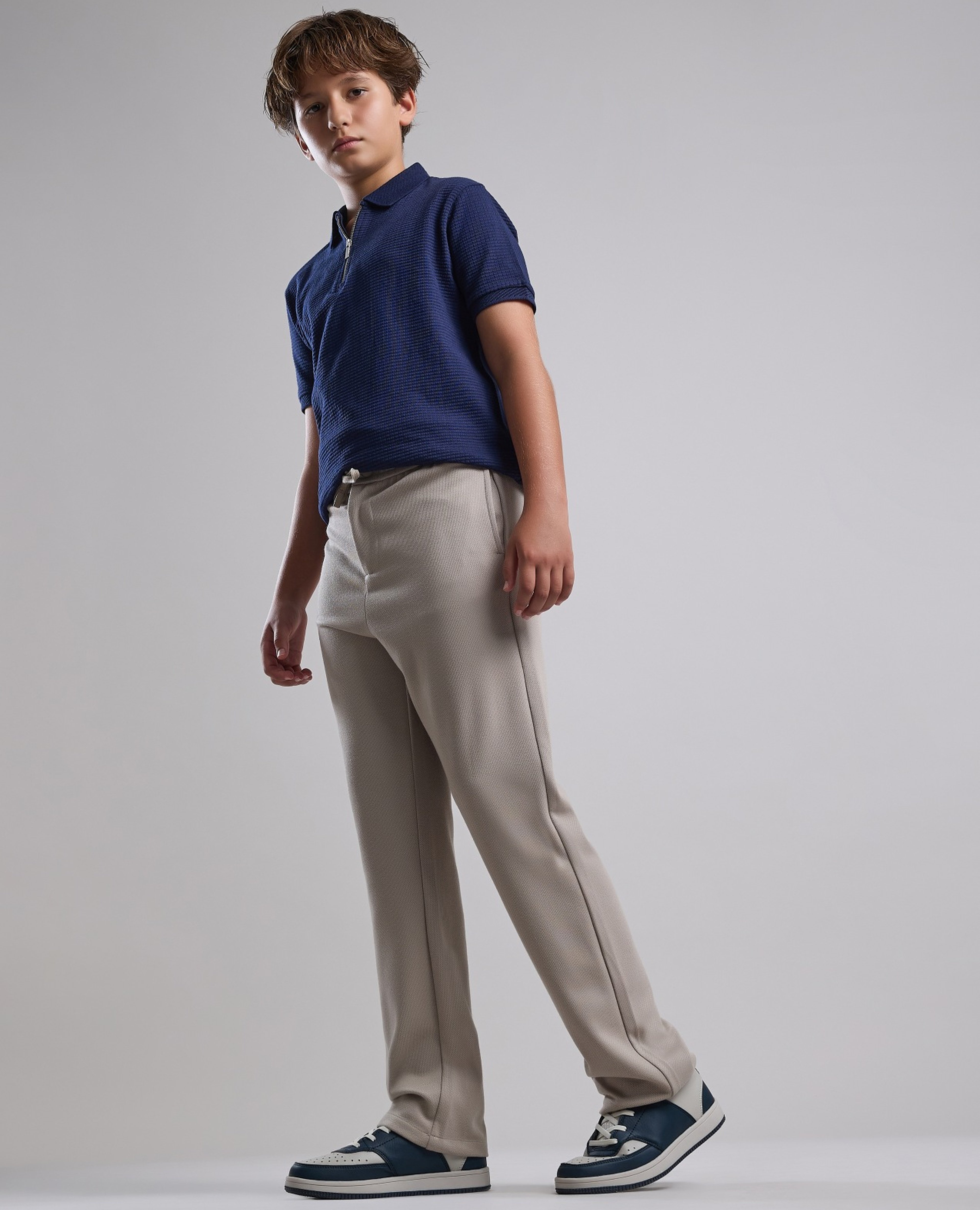 Solid Sweatpants with Drawstring Waist