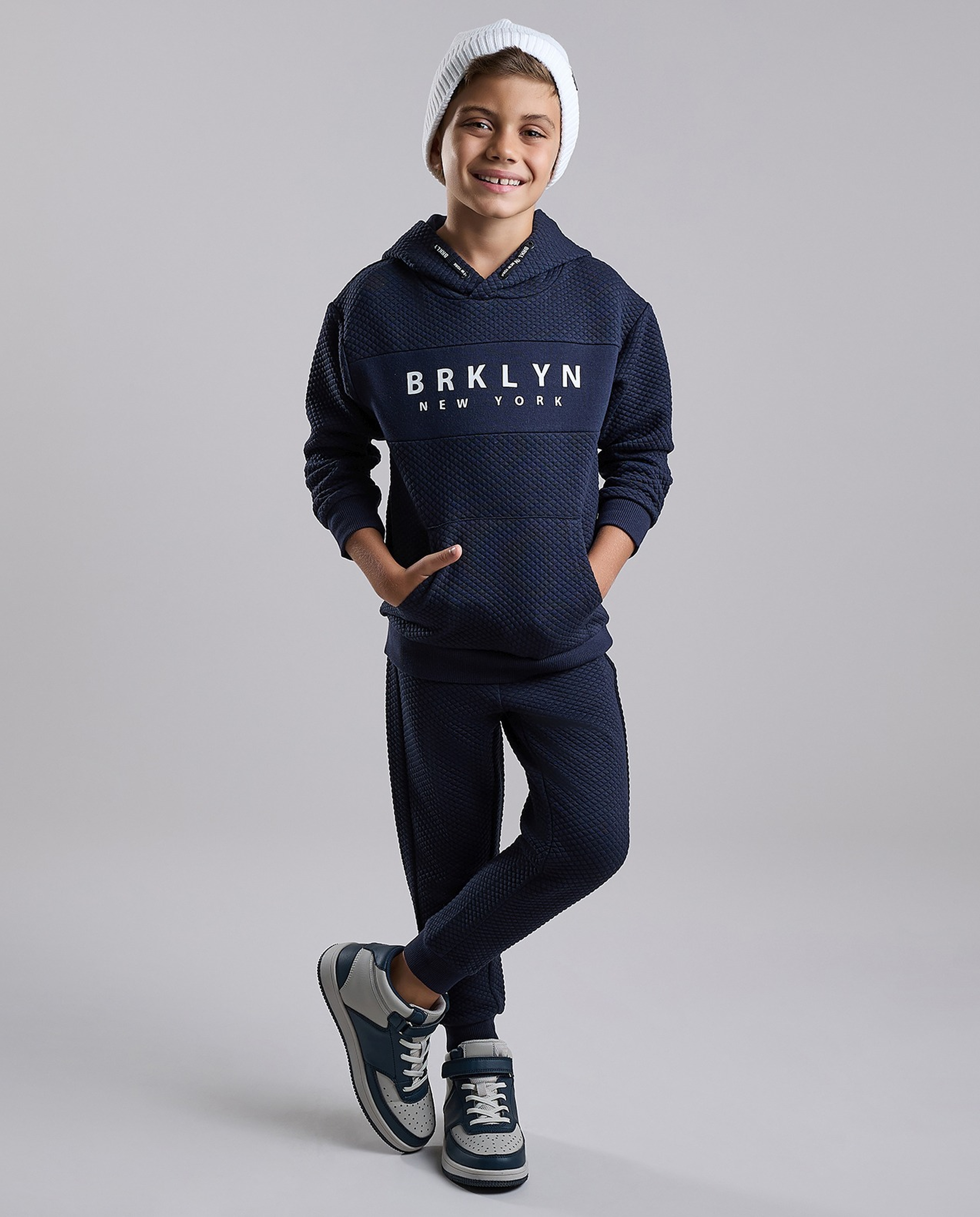 Printed Hooded Sweatsuit Set