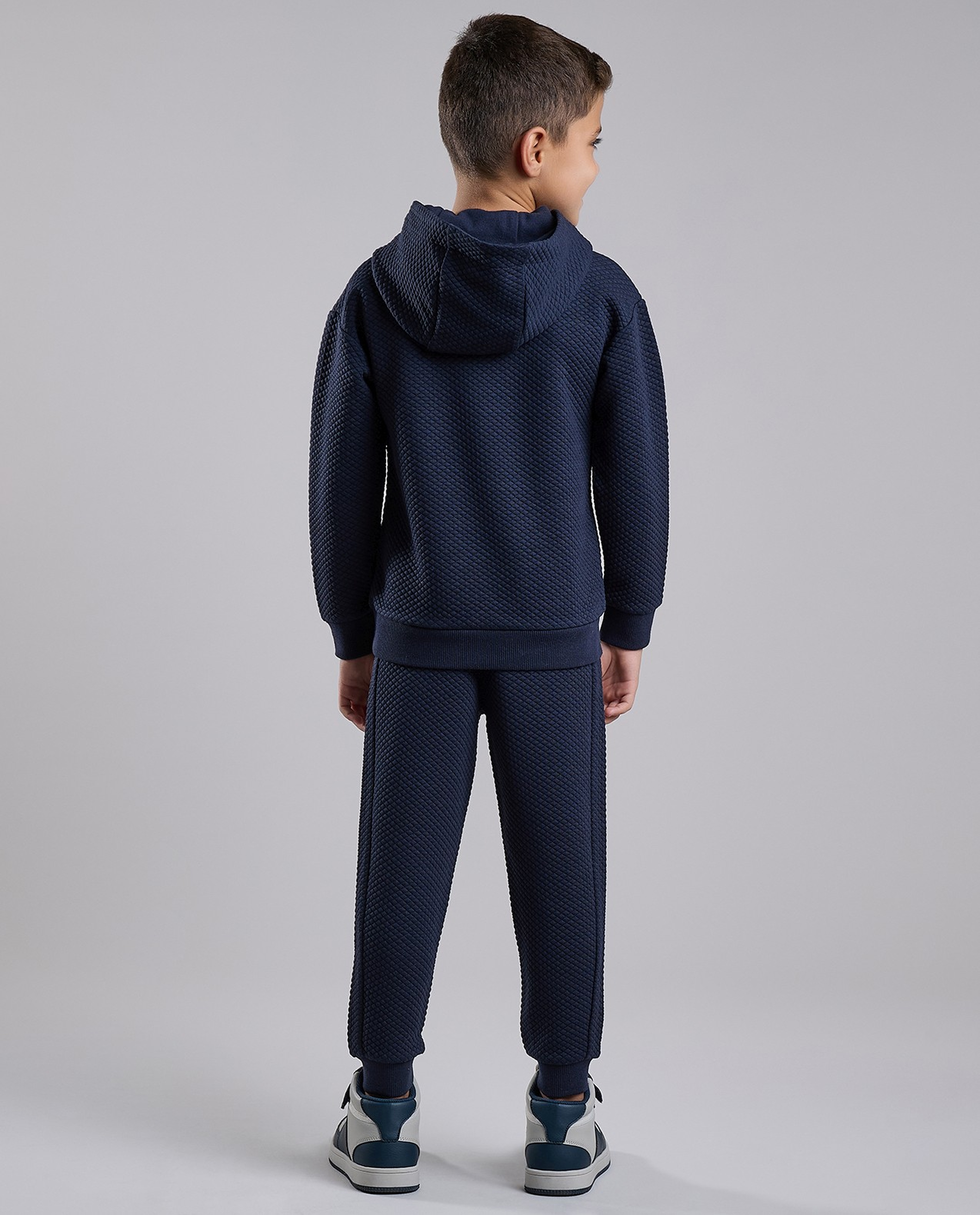 Printed Hooded Sweatsuit Set