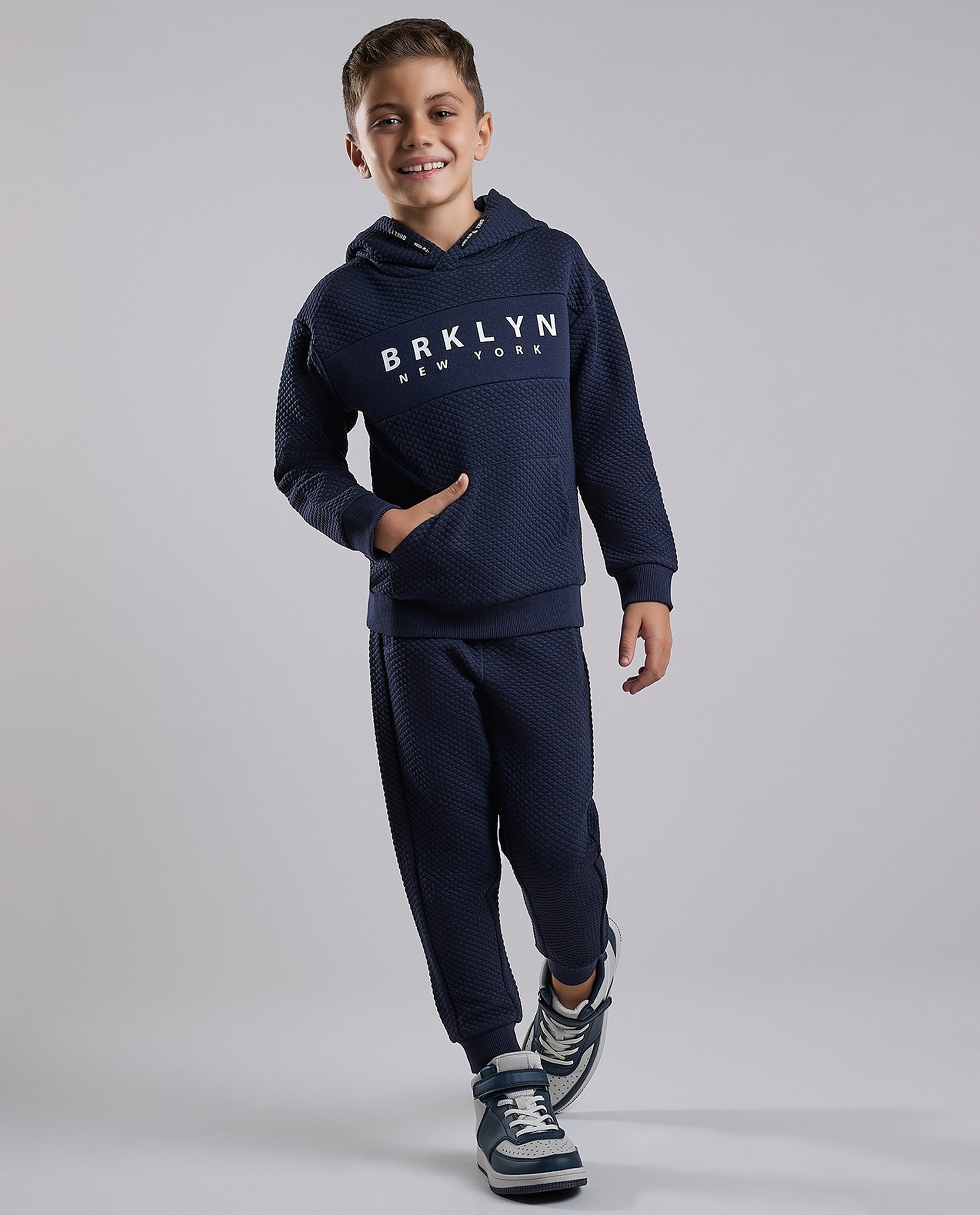 Printed Hooded Sweatsuit Set