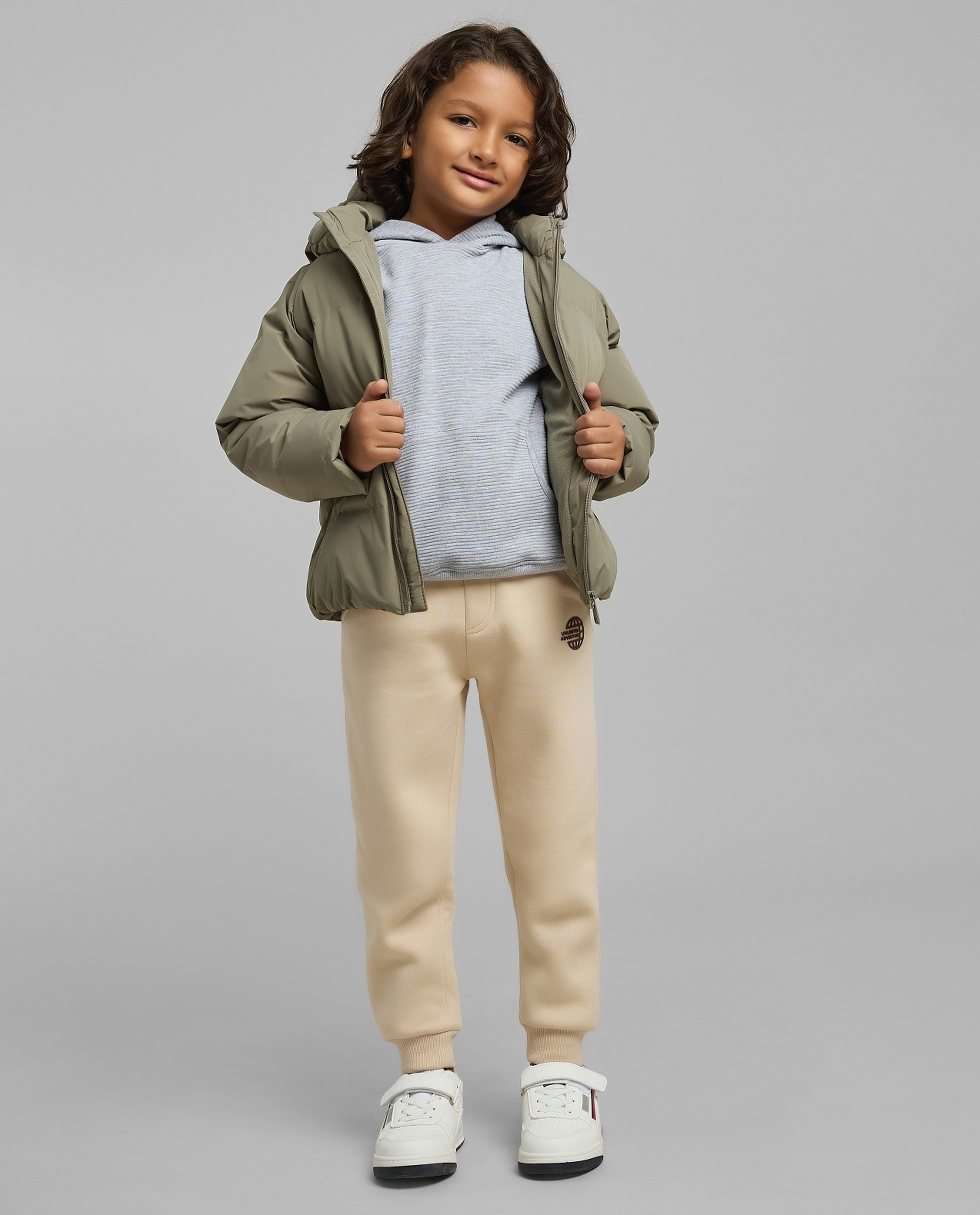 Quilted Hooded Puffer Jacket with Zipper Closure