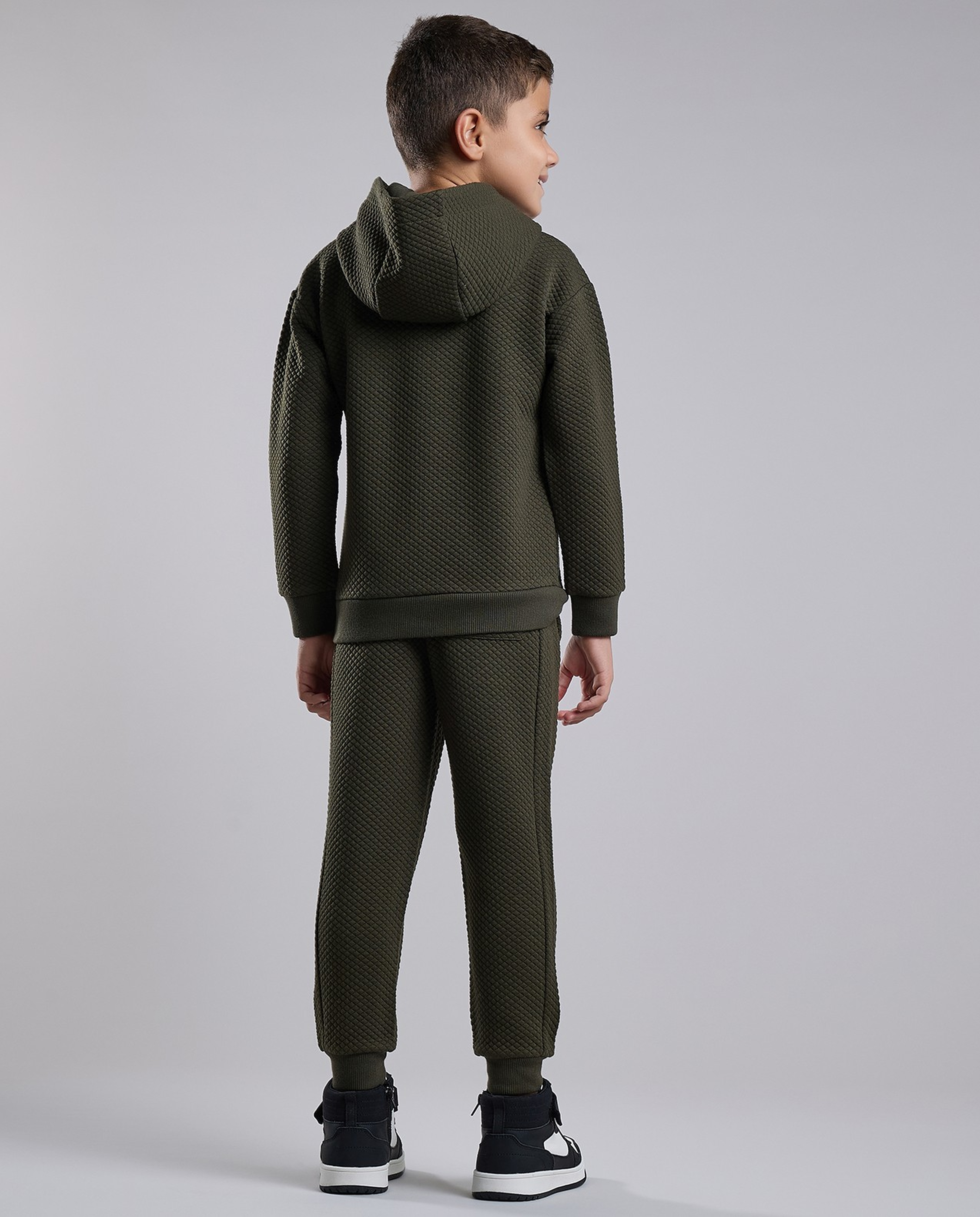 Printed Hooded Sweatsuit Set