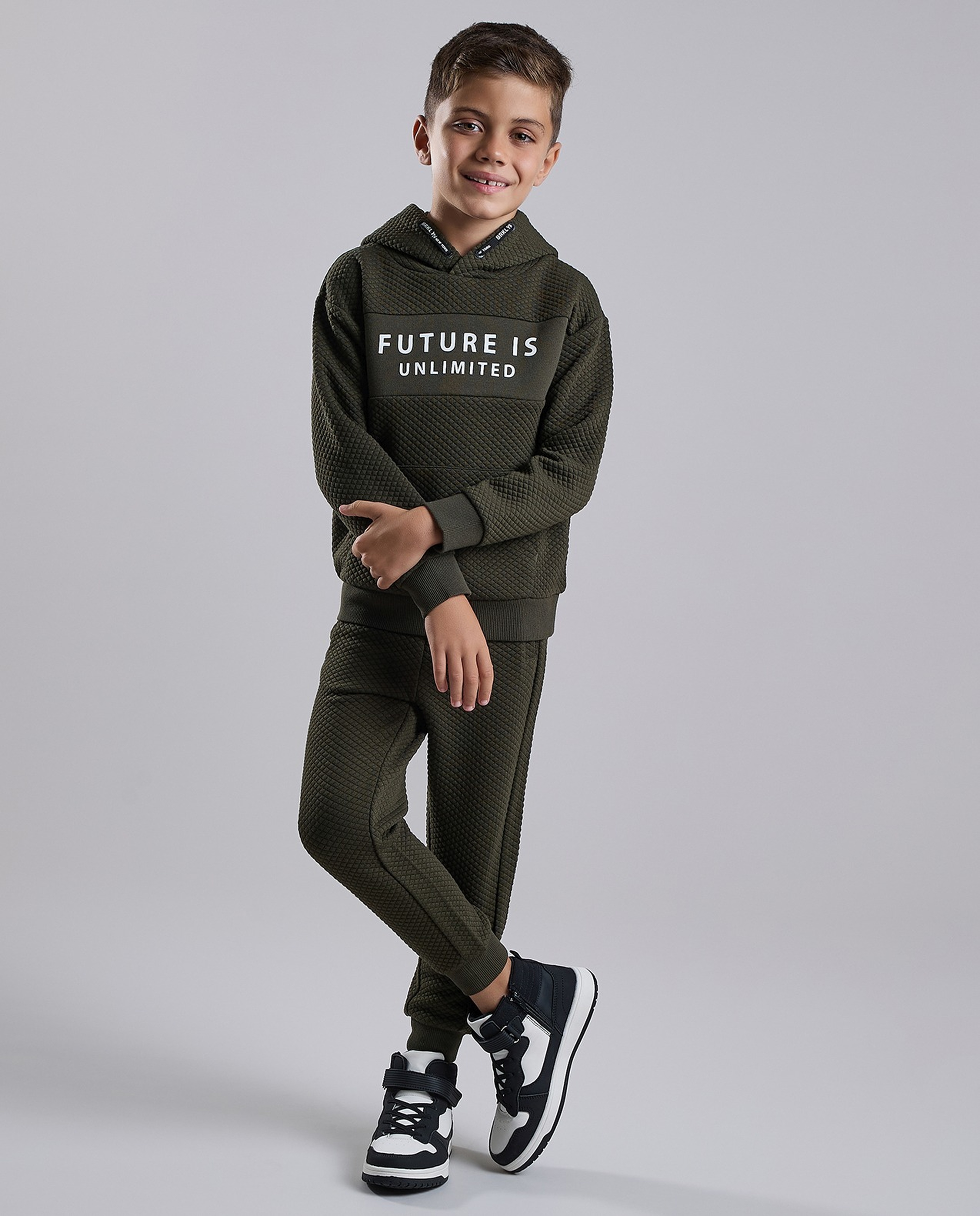 Printed Hooded Sweatsuit Set