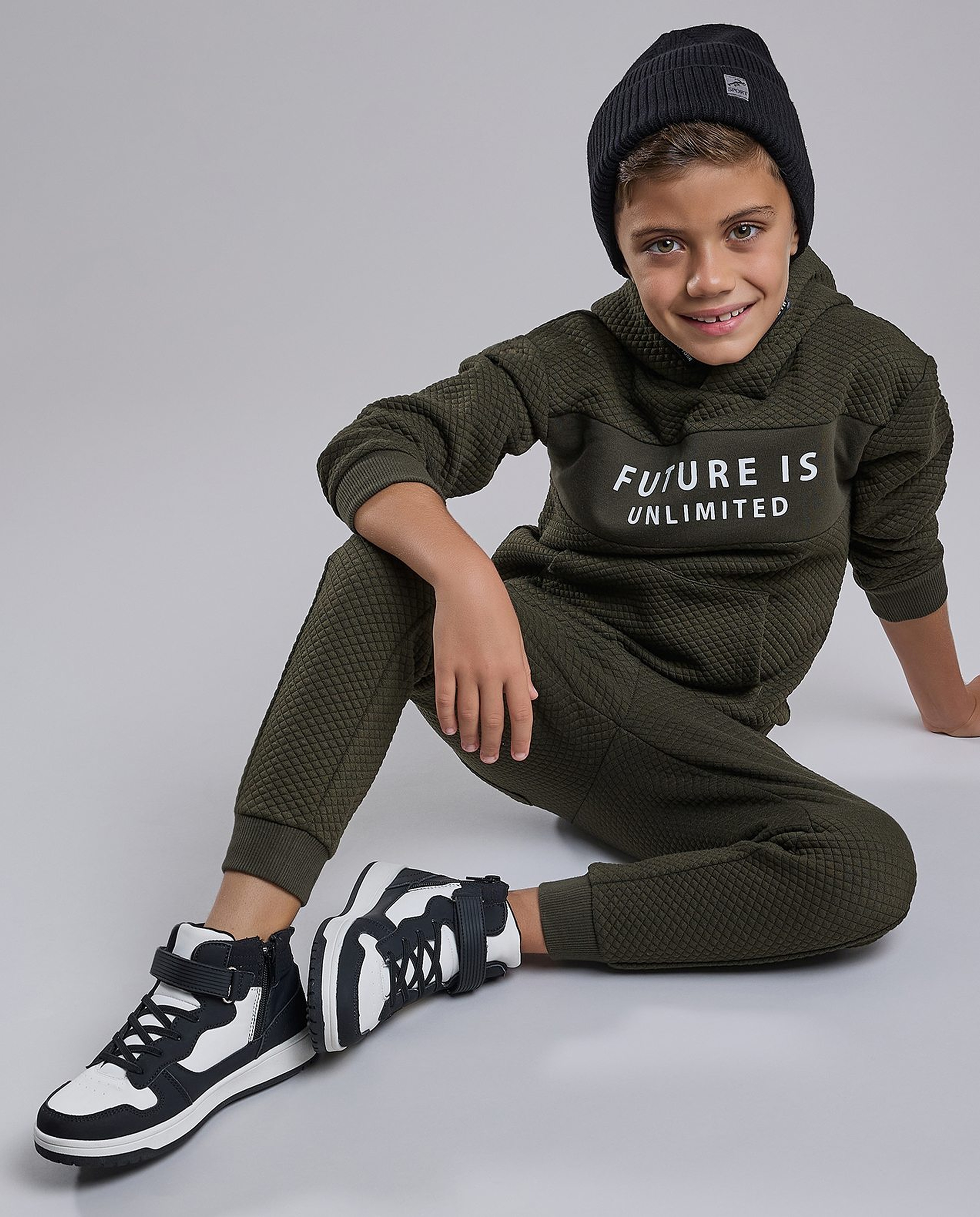 Printed Hooded Sweatsuit Set