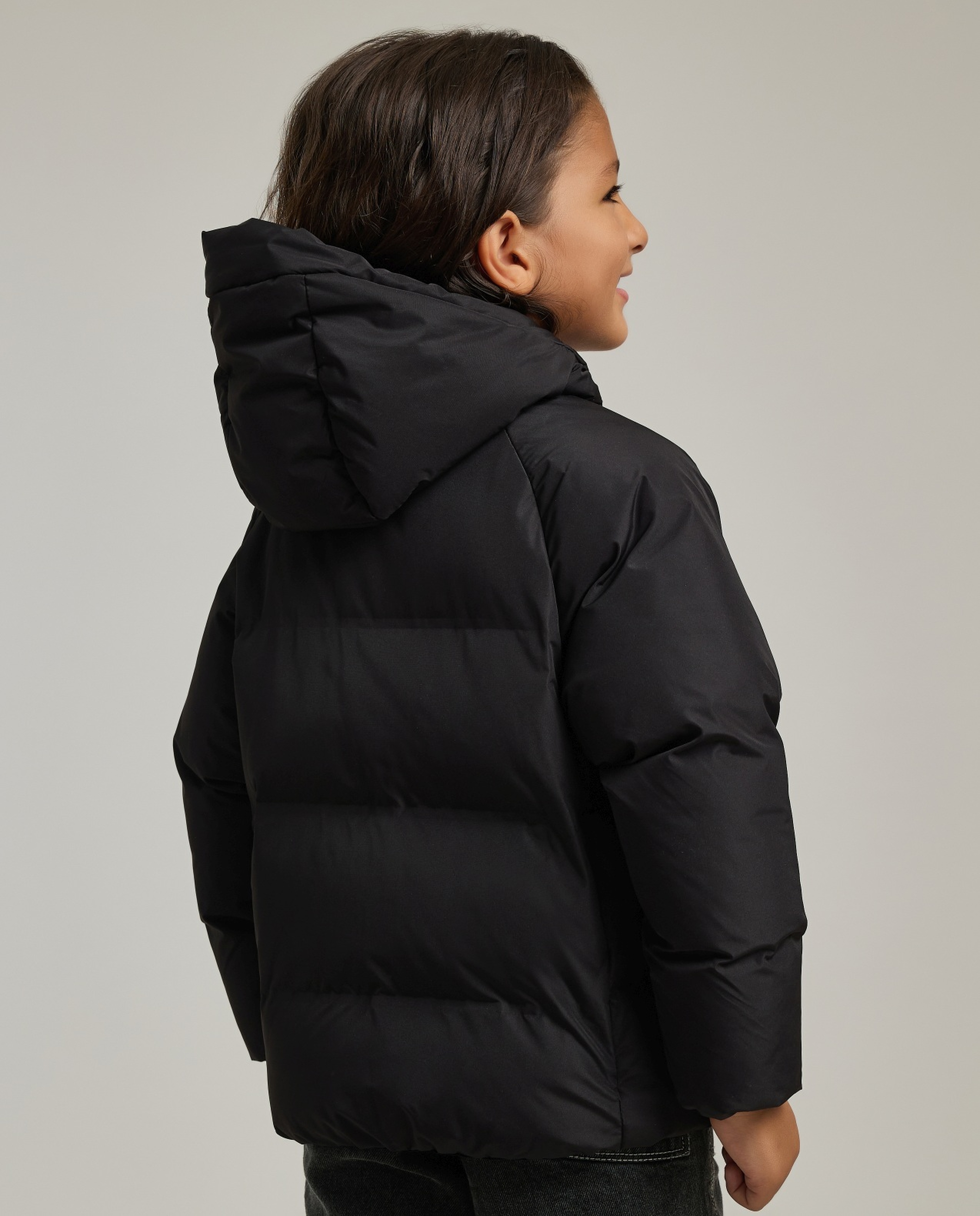 Quilted Hooded Puffer Jacket with Zipper Closure
