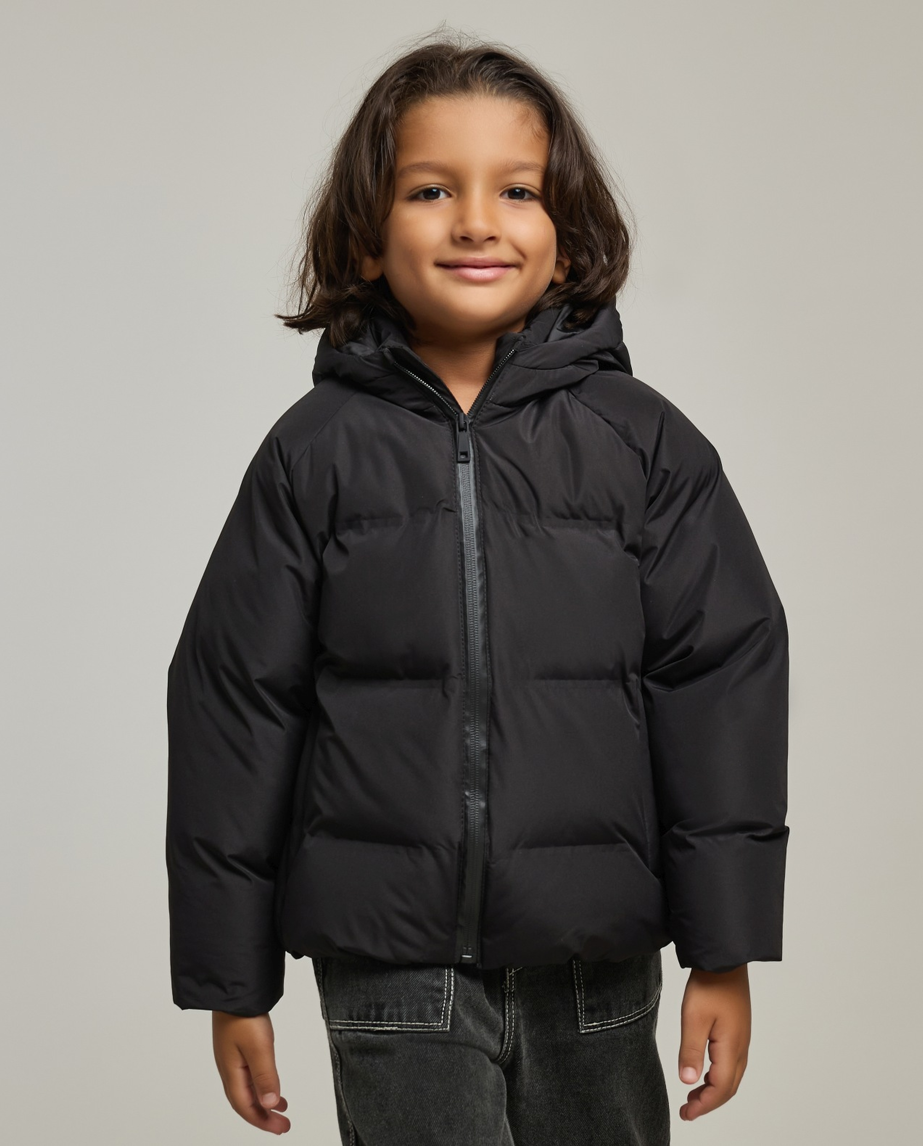 Quilted Hooded Puffer Jacket with Zipper Closure