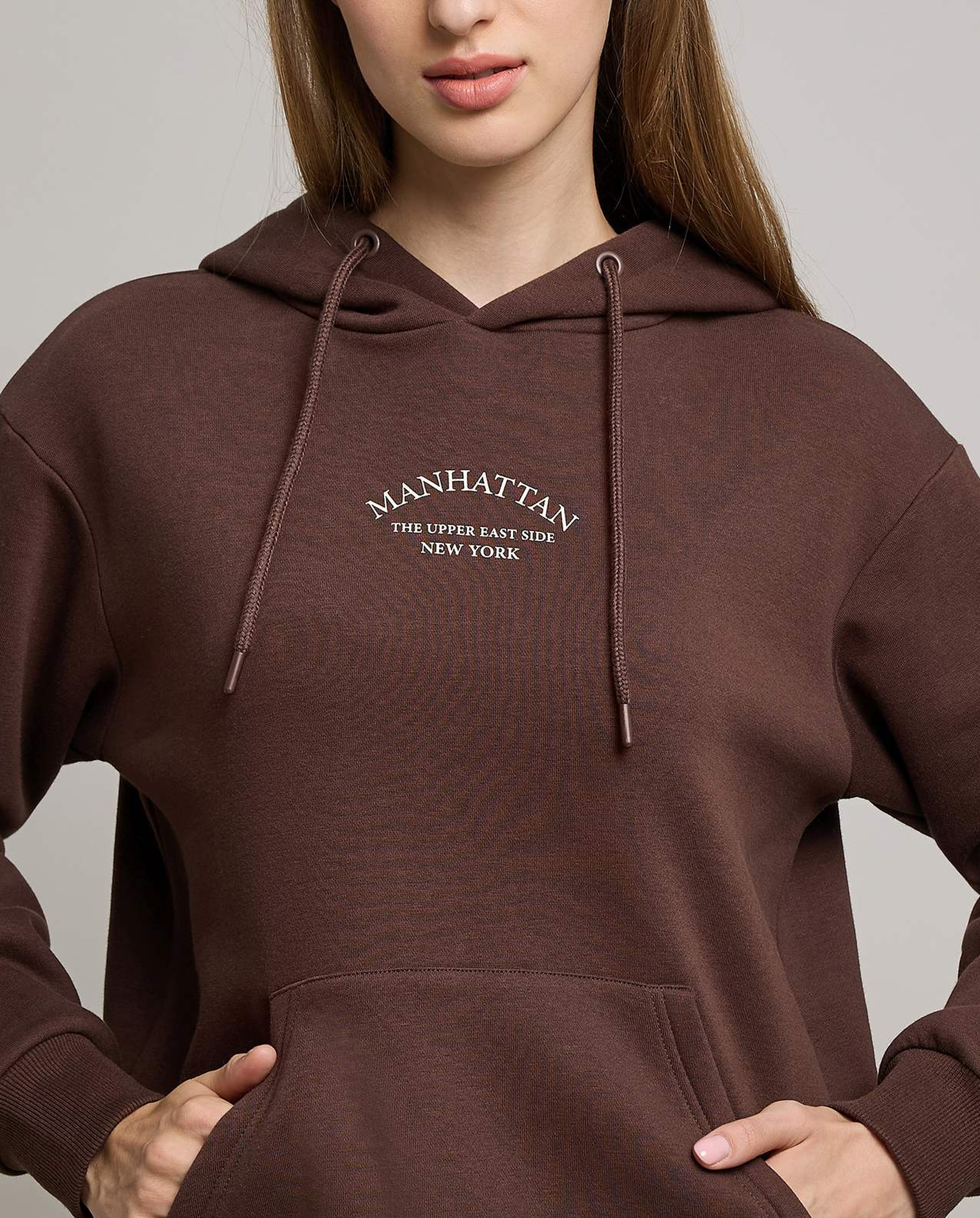 Typography Print Hoodie with Long Sleeves