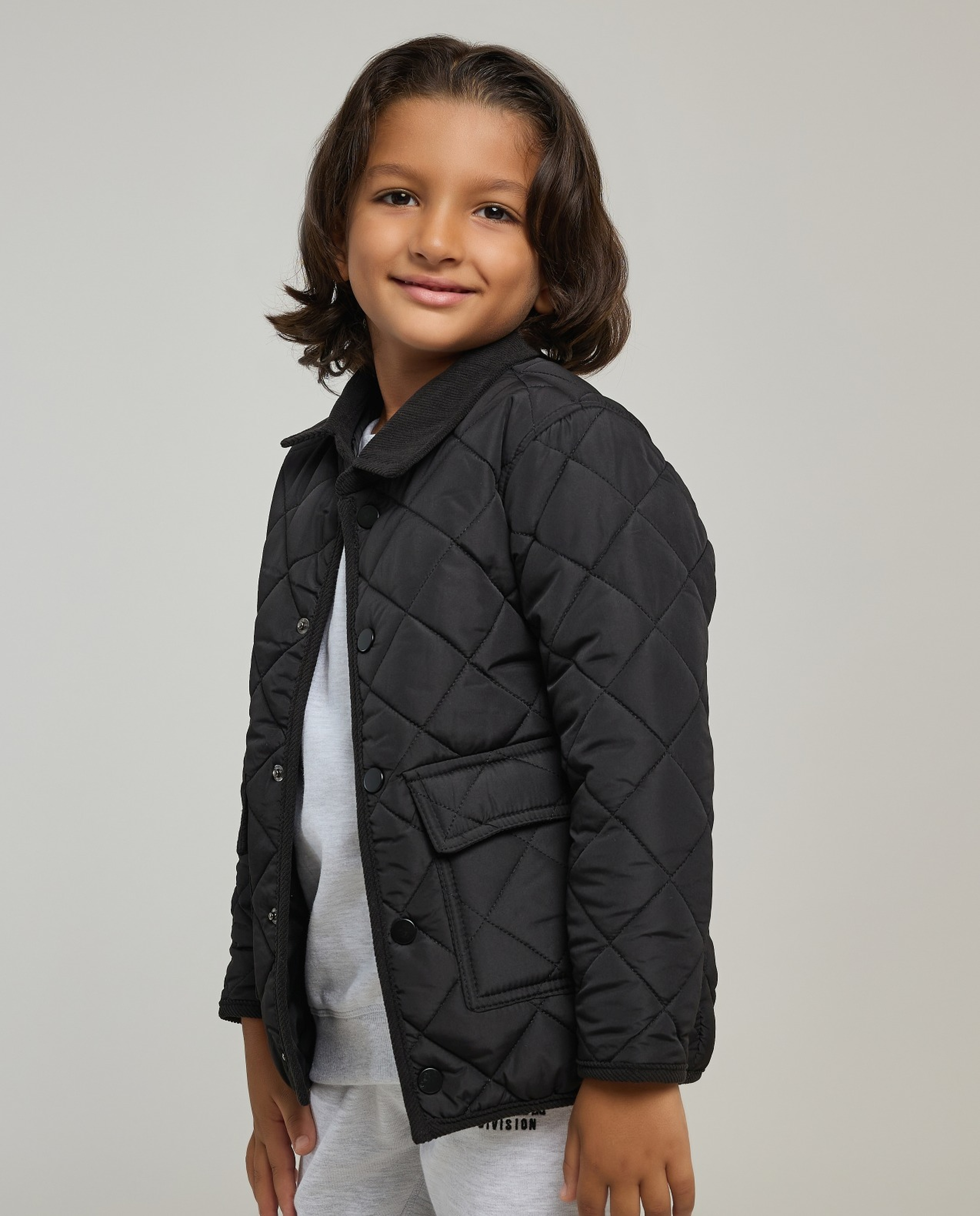 Quilted Jacket with Button Closure