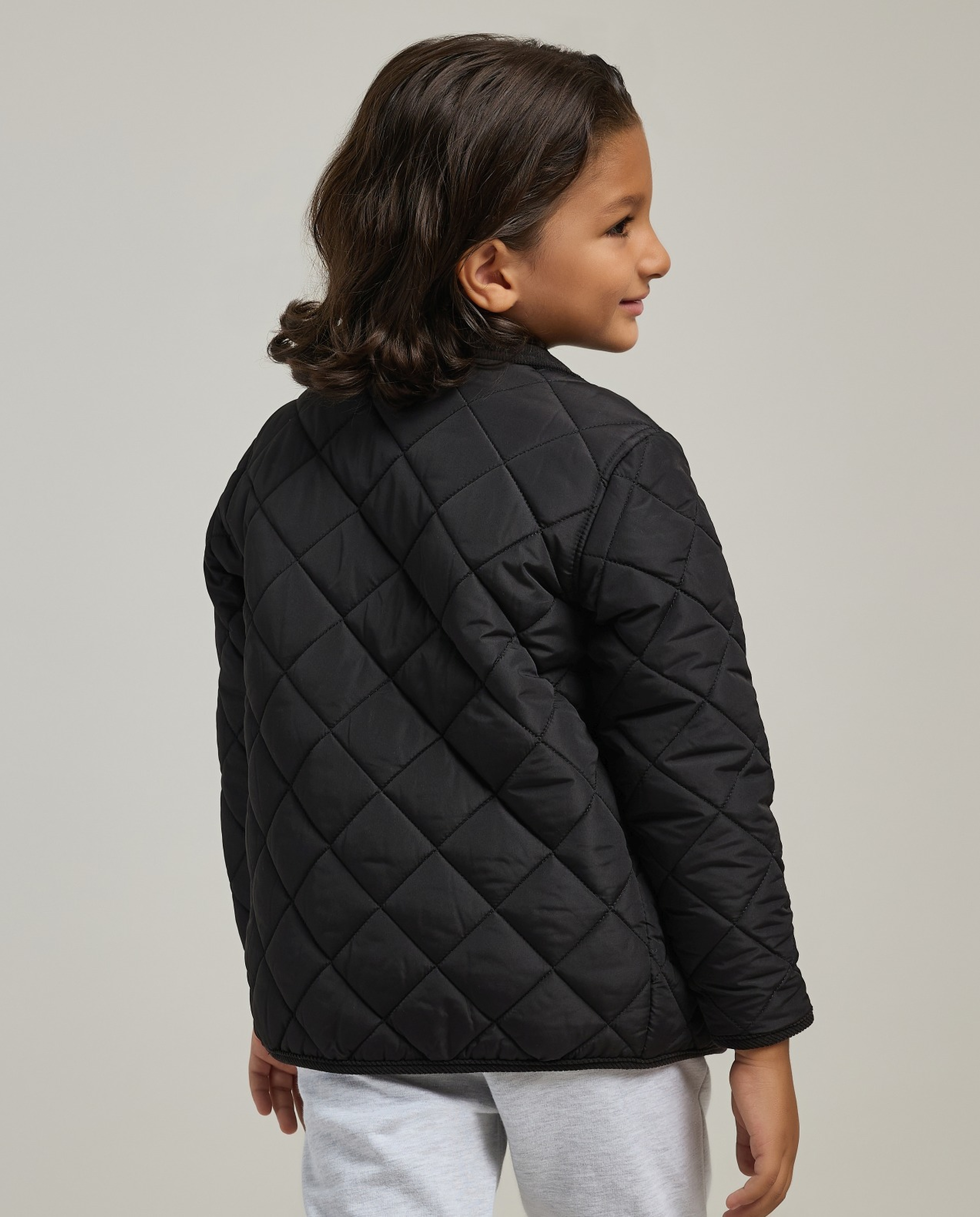 Quilted Jacket with Button Closure