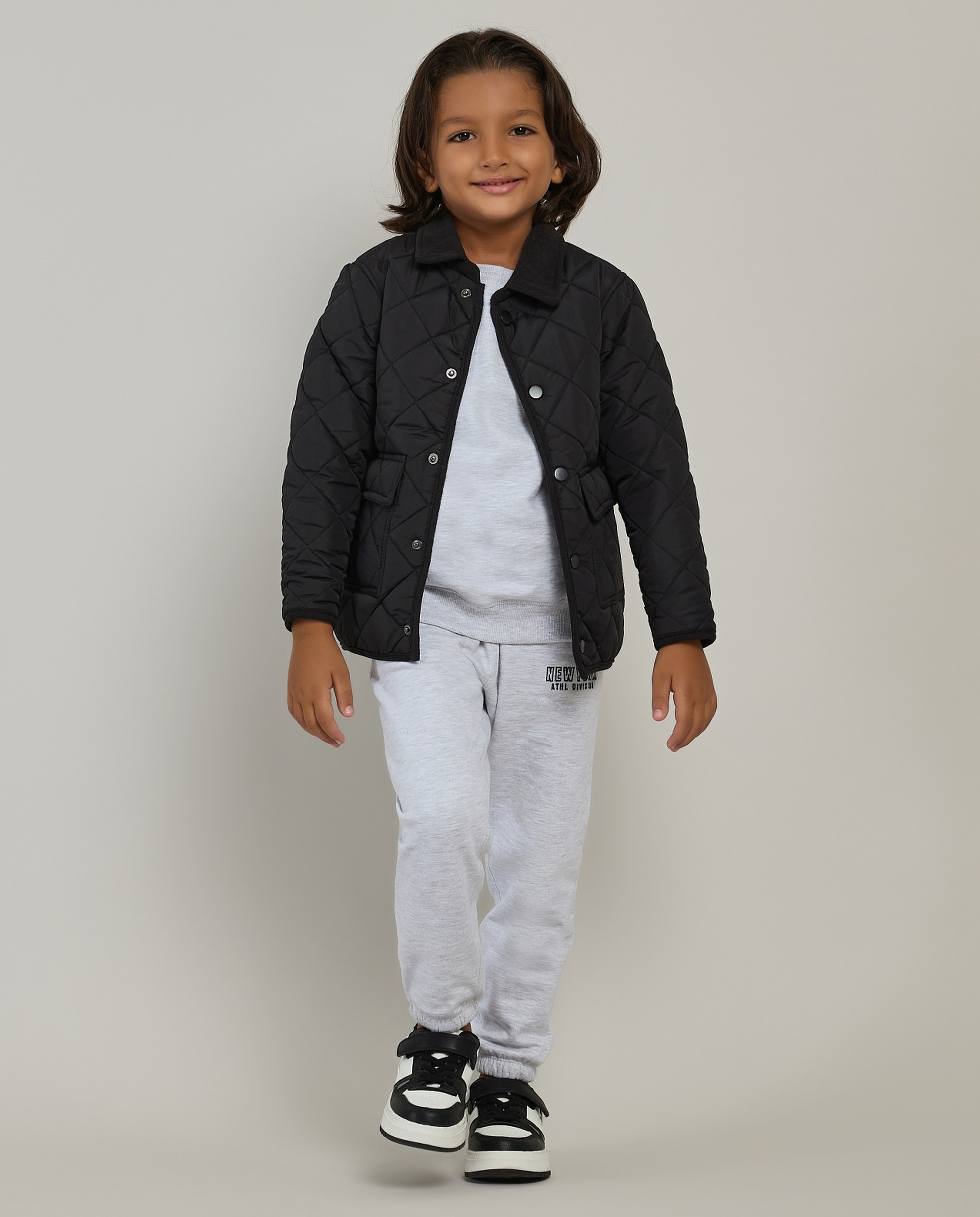 Quilted Jacket with Button Closure