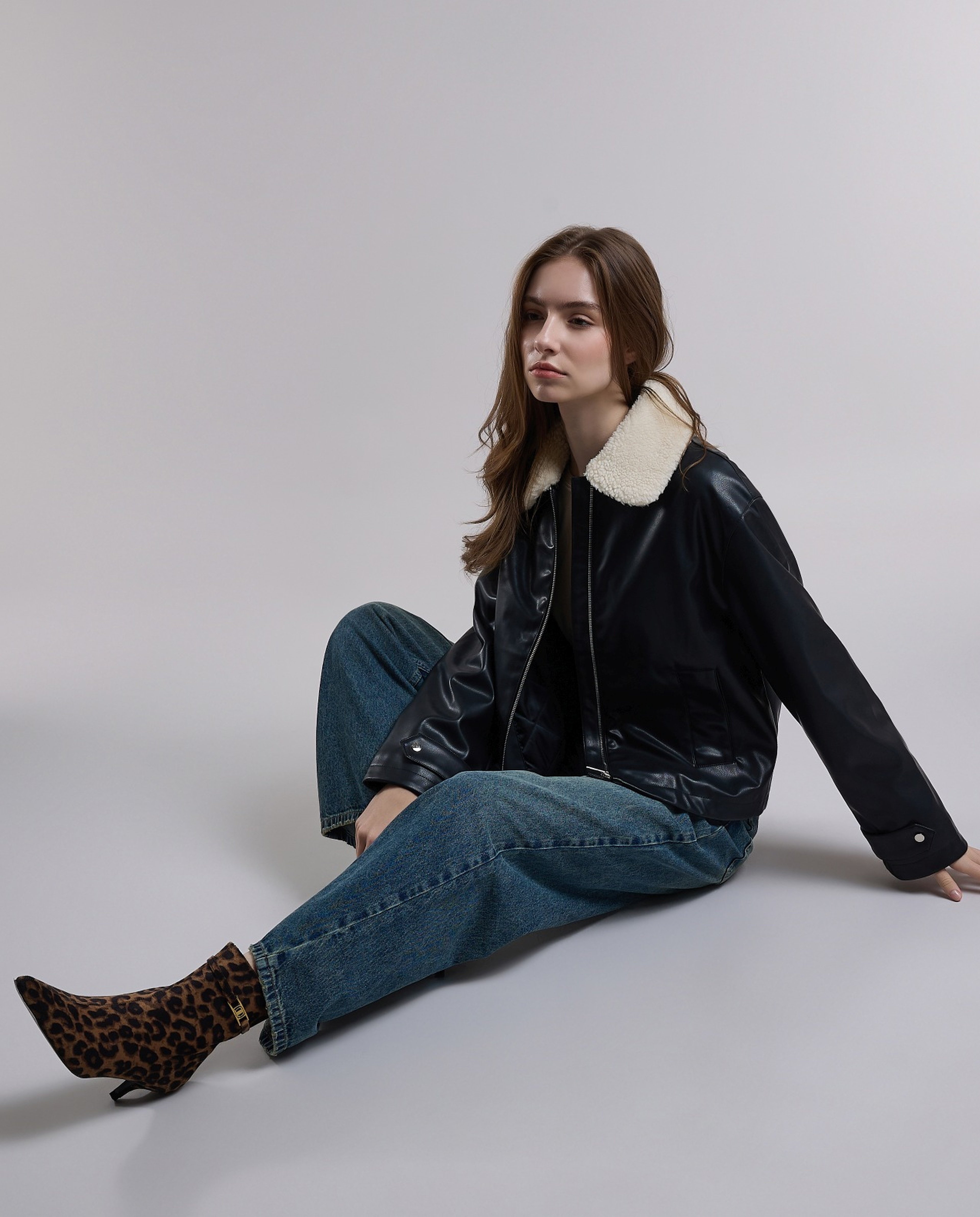 PU Jacket with Button Closure